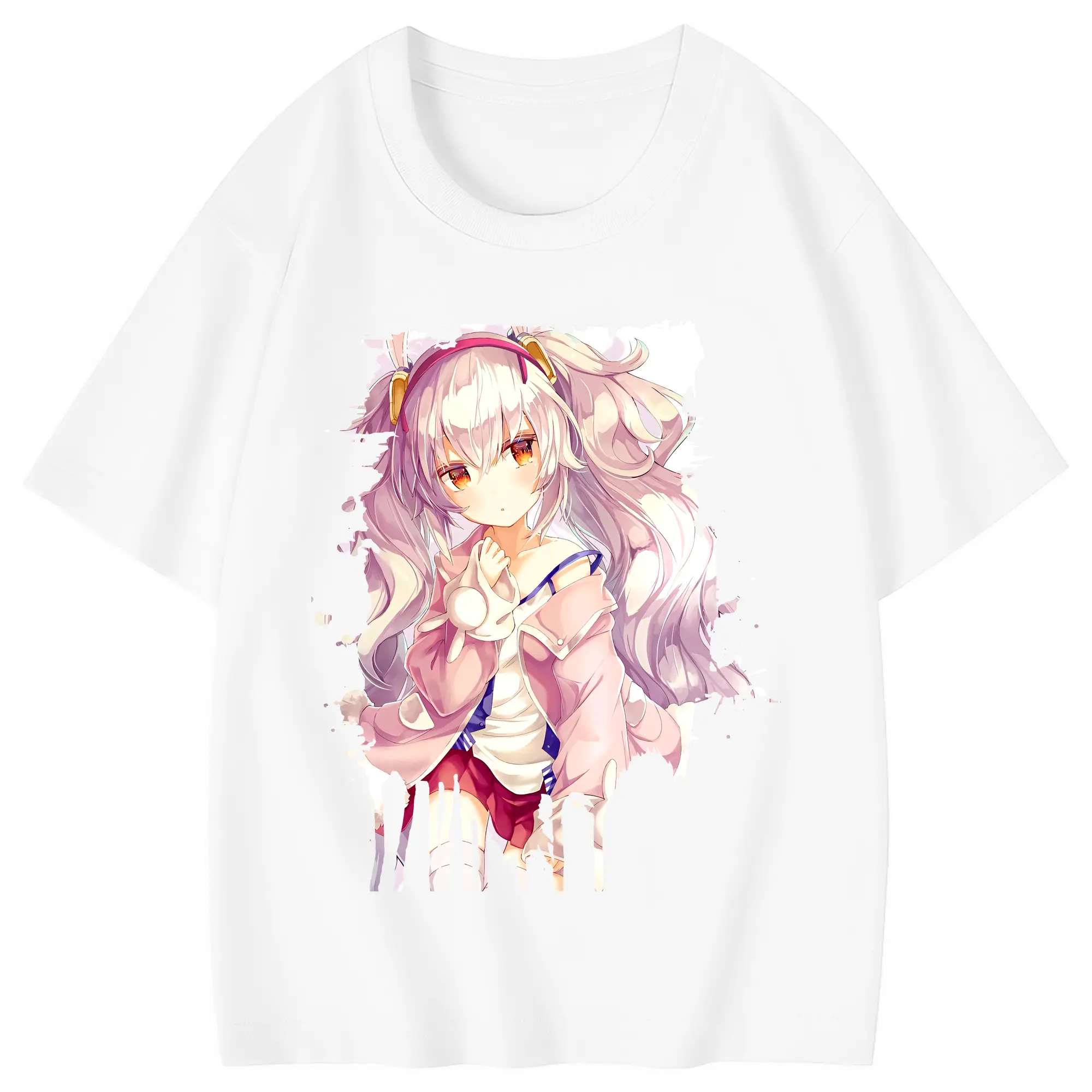 アズールレーン グッズ,ラフィー - 綿100％ キッズTシャツ ・ フロントプリント ・ 快適 通気性 ・ スポーツ カジュアル 散歩用