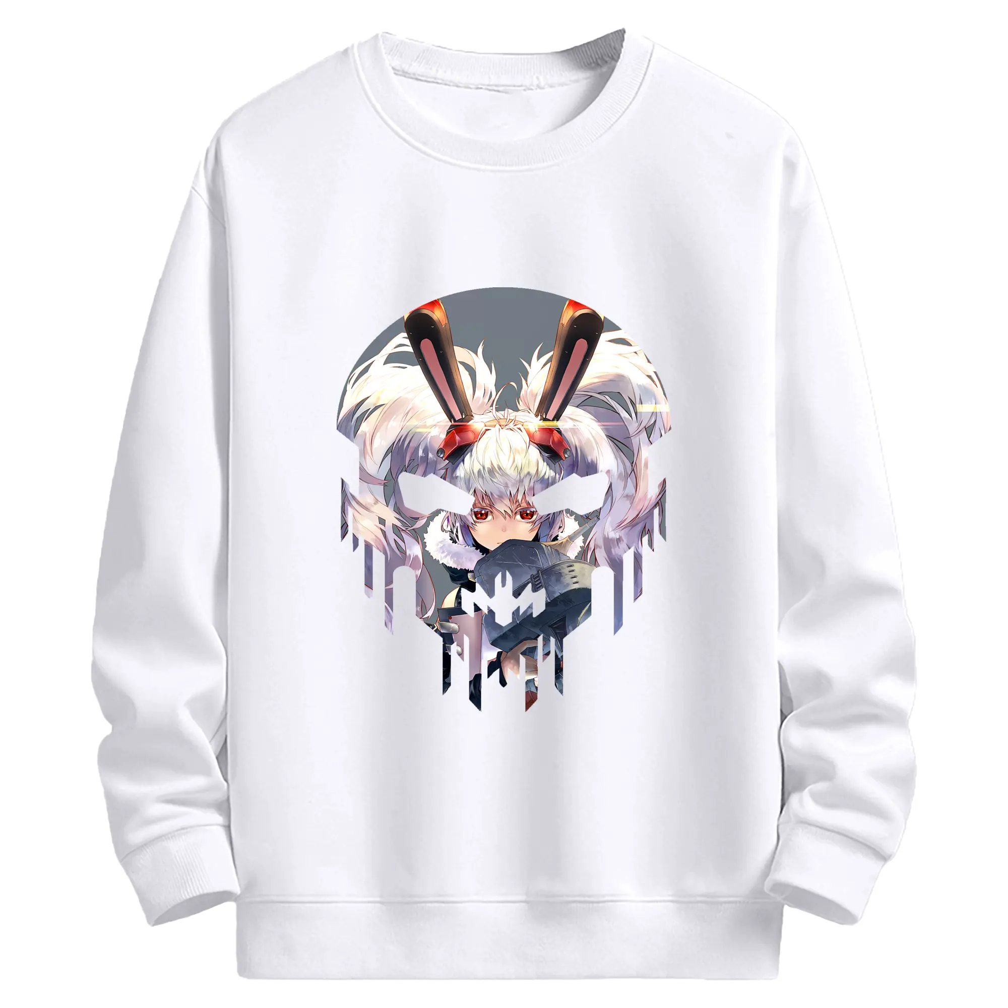 アズールレーン グッズ,ラフィー - 高品質 クルーネック スウェット ・ コットン59％ ポリエステル41％ ・ ユニセックス 長袖 トレーナー ・ カジュアル デイリー スポーツ 散歩用