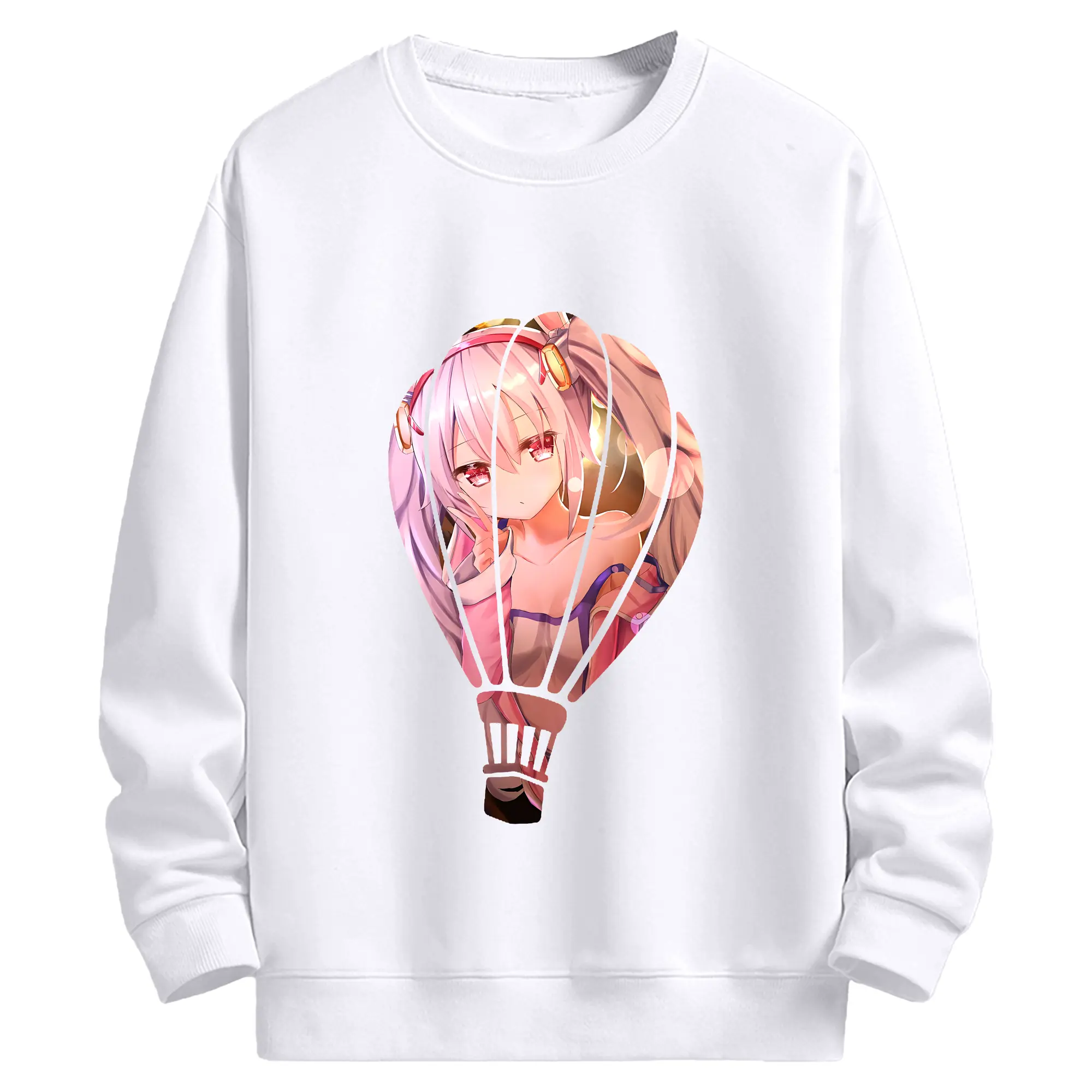 アズールレーン グッズ,ラフィー - 高品質 クルーネック スウェット ・ コットン59％ ポリエステル41％ ・ ユニセックス 長袖 トレーナー ・ カジュアル デイリー スポーツ 散歩用