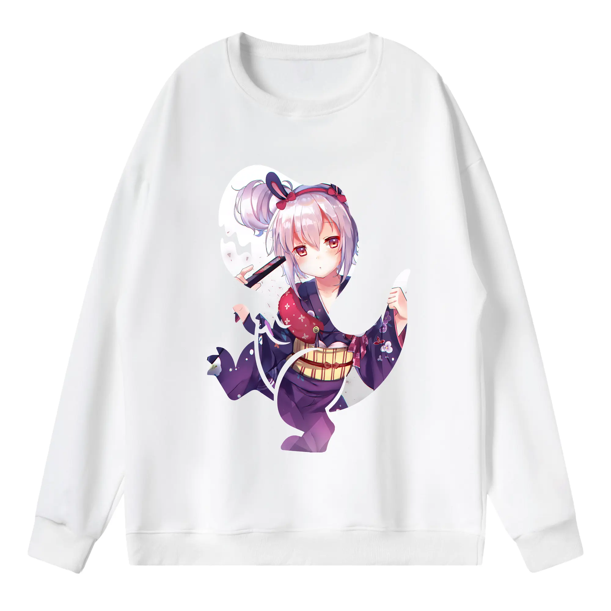 アズールレーン グッズ,ラフィー - 薄手 クルーネック スウェット 裏毛260g · ポリエステル 春秋向け カジュアル 男女兼用 · トレーナー デイリー スポーツ 散歩に最適