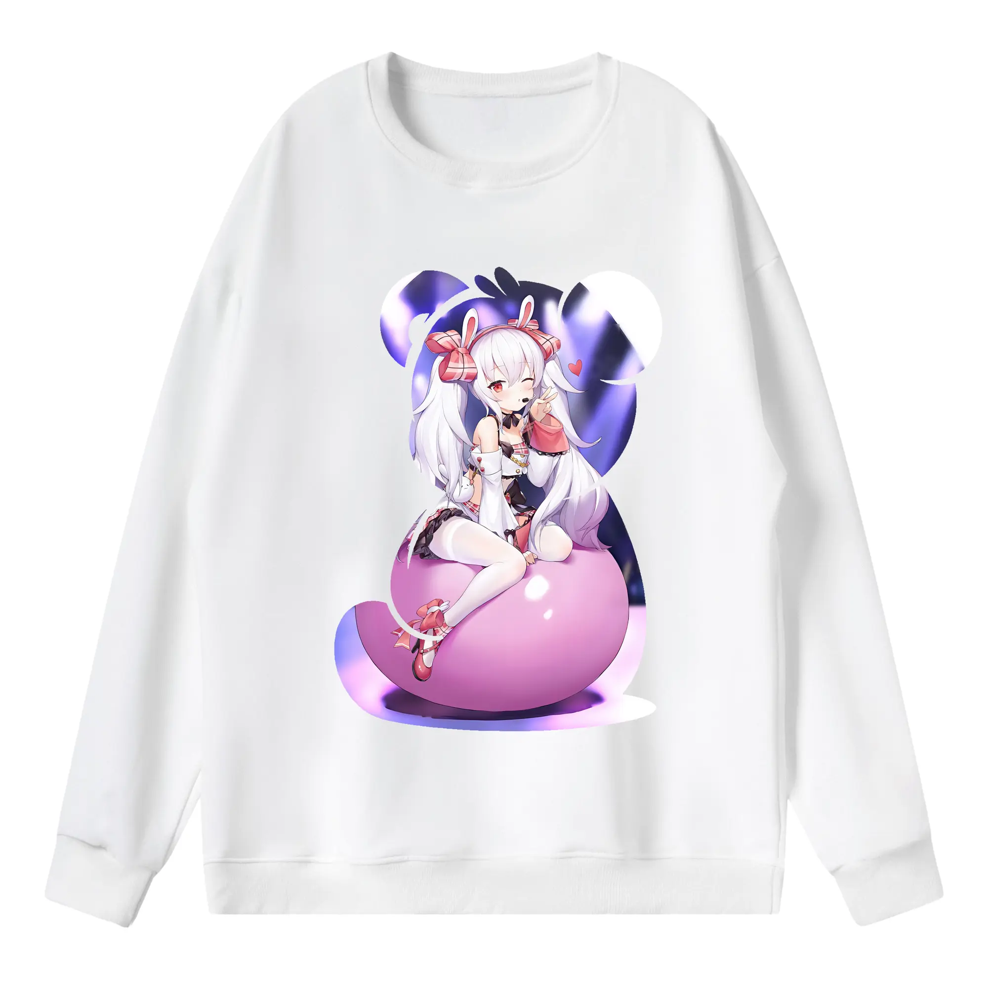 アズールレーン グッズ,ラフィー - 薄手 クルーネック スウェット 裏毛260g · ポリエステル 春秋向け カジュアル 男女兼用 · トレーナー デイリー スポーツ 散歩に最適