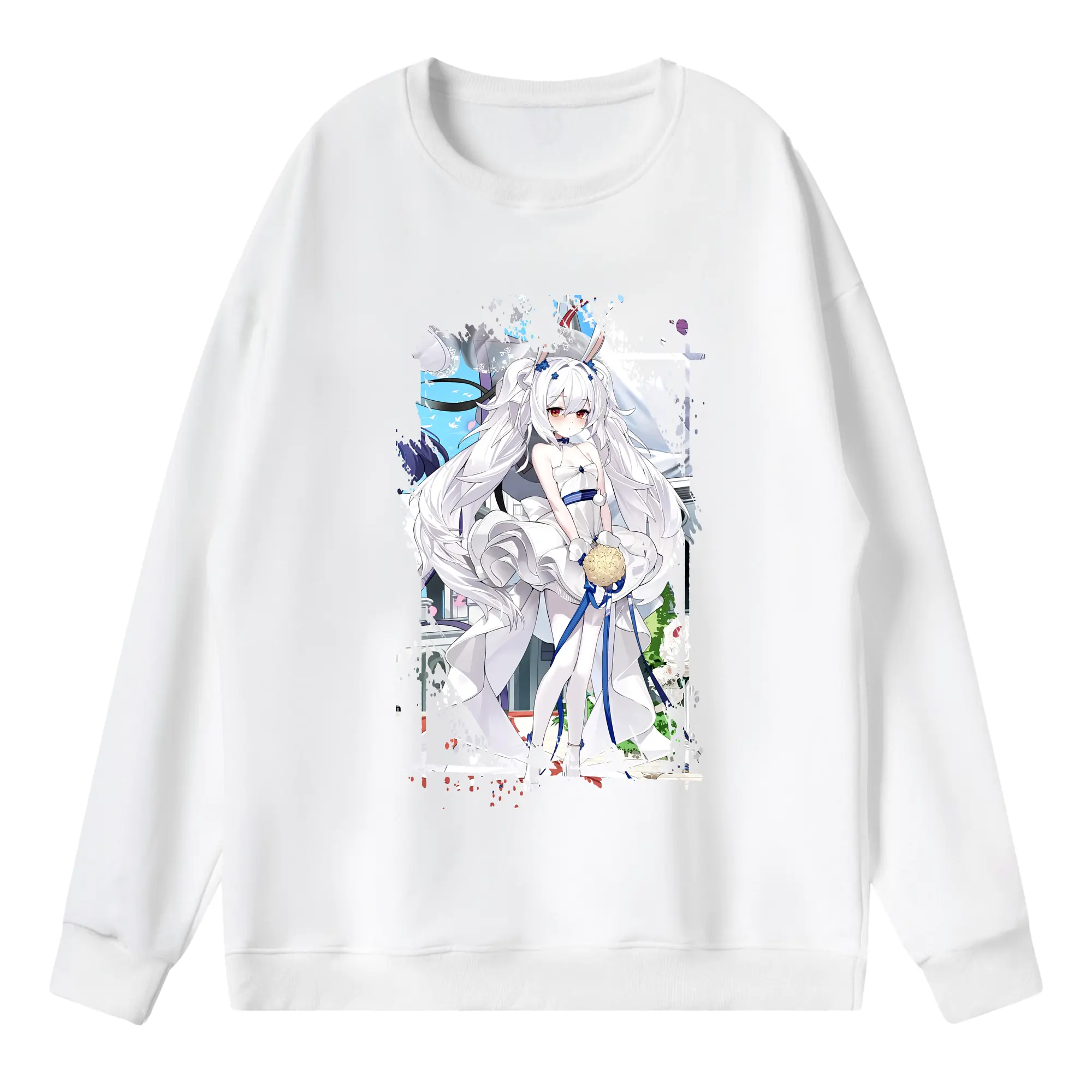 アズールレーン グッズ,ラフィー - 薄手 クルーネック スウェット 裏毛260g · ポリエステル 春秋向け カジュアル 男女兼用 · トレーナー デイリー スポーツ 散歩に最適