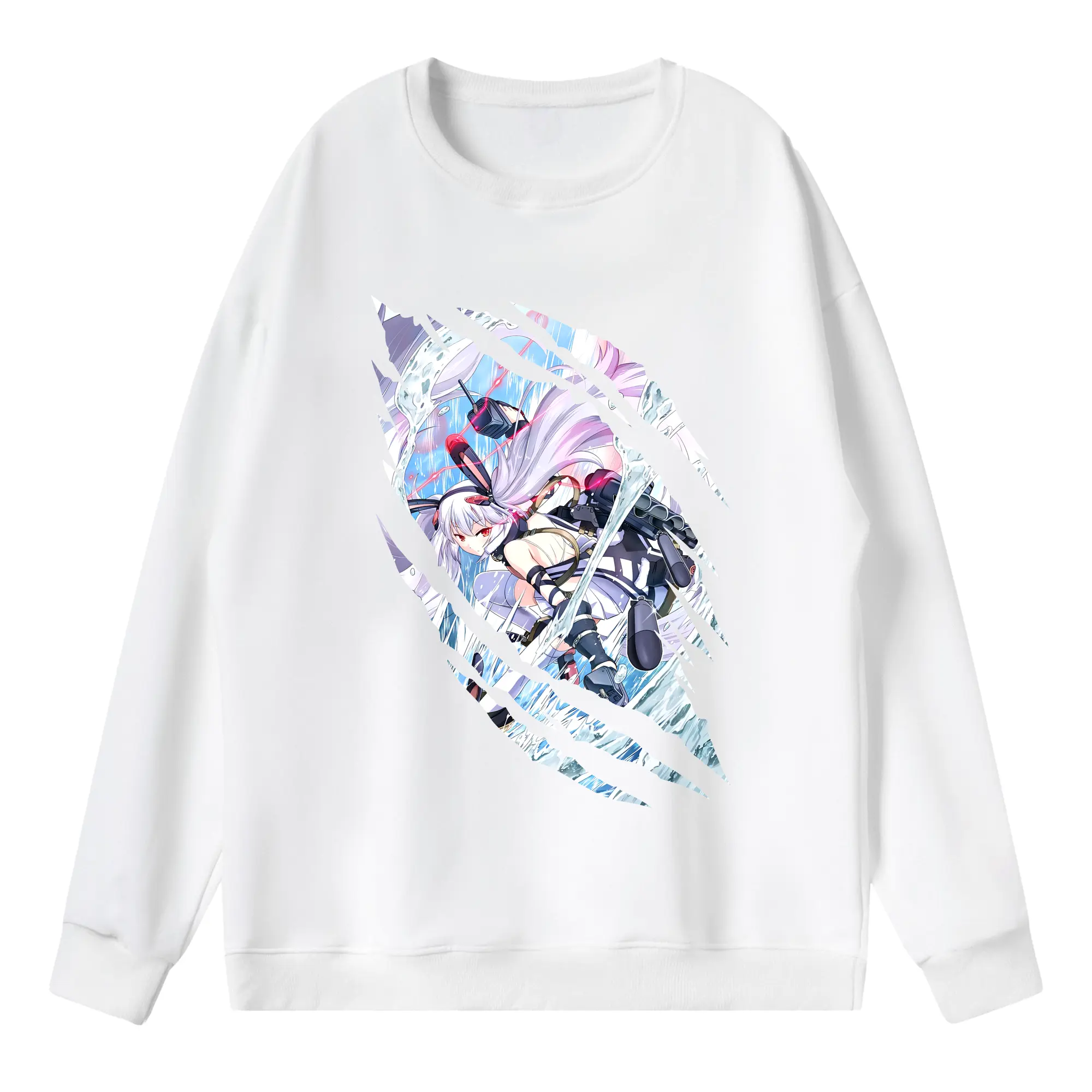 アズールレーン グッズ,ラフィー - 薄手 クルーネック スウェット 裏毛260g · ポリエステル 春秋向け カジュアル 男女兼用 · トレーナー デイリー スポーツ 散歩に最適