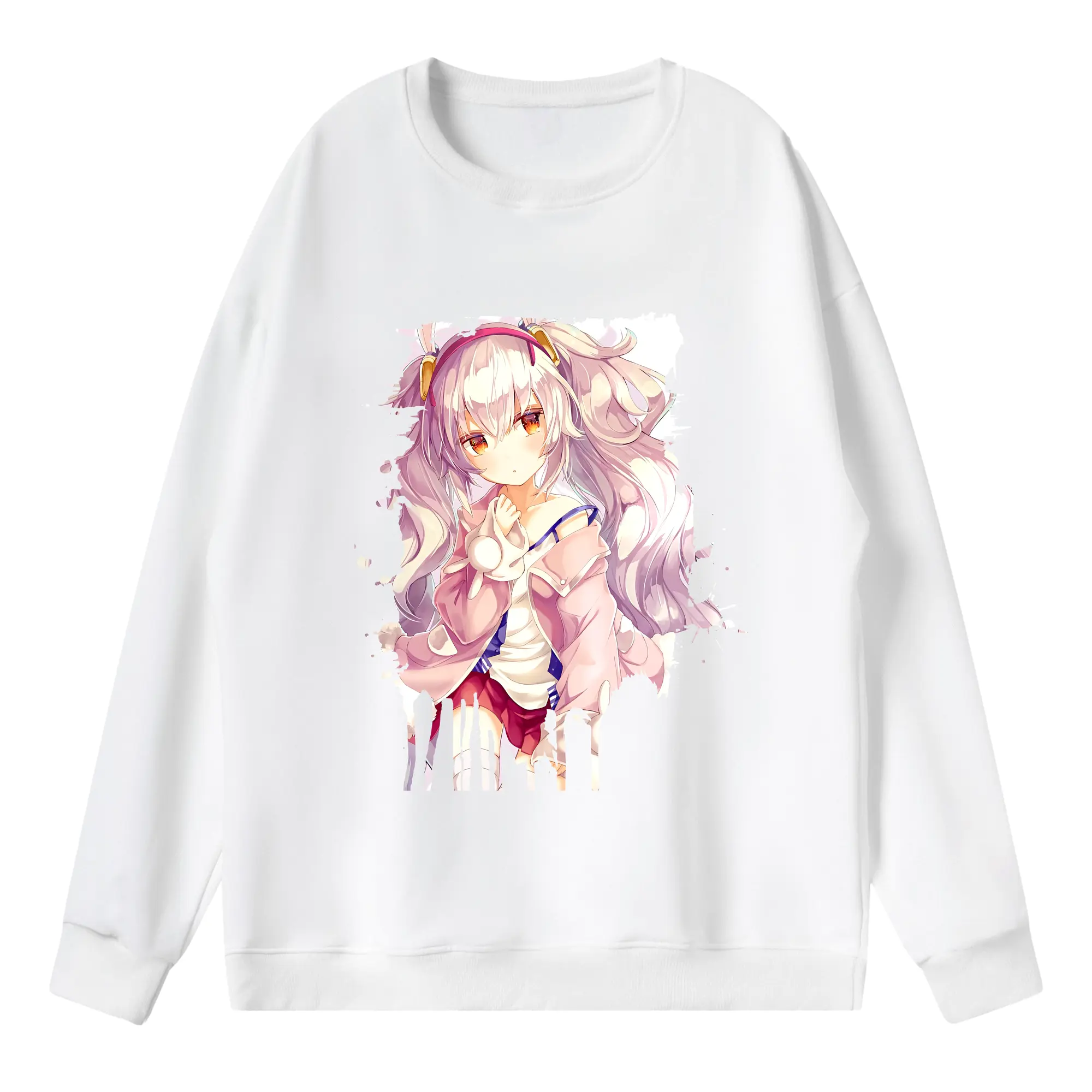 アズールレーン グッズ,ラフィー - 薄手 クルーネック スウェット 裏毛260g · ポリエステル 春秋向け カジュアル 男女兼用 · トレーナー デイリー スポーツ 散歩に最適