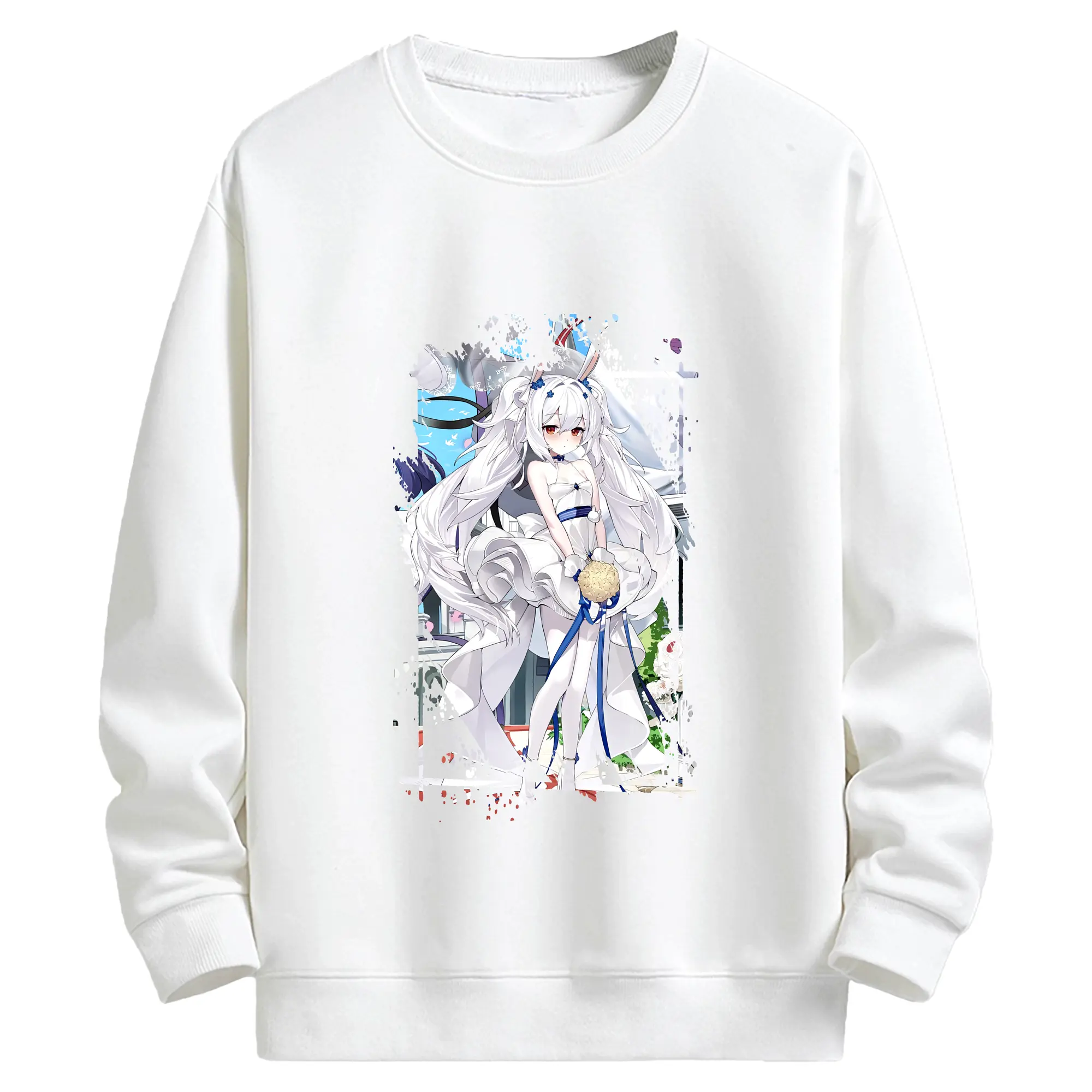 アズールレーン グッズ,ラフィー - キッズ クルーネックスウェットシャツ ・ フロントプリント ・ 綿80％ ポリエステル20％ ・ 快適 通学 スポーツ 日常使い お散歩用