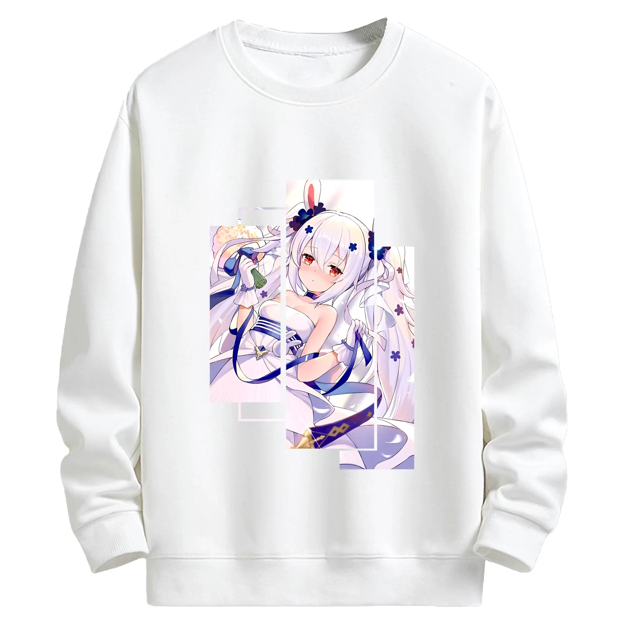 アズールレーン グッズ,ラフィー - キッズ クルーネックスウェットシャツ ・ フロントプリント ・ 綿80％ ポリエステル20％ ・ 快適 通学 スポーツ 日常使い お散歩用