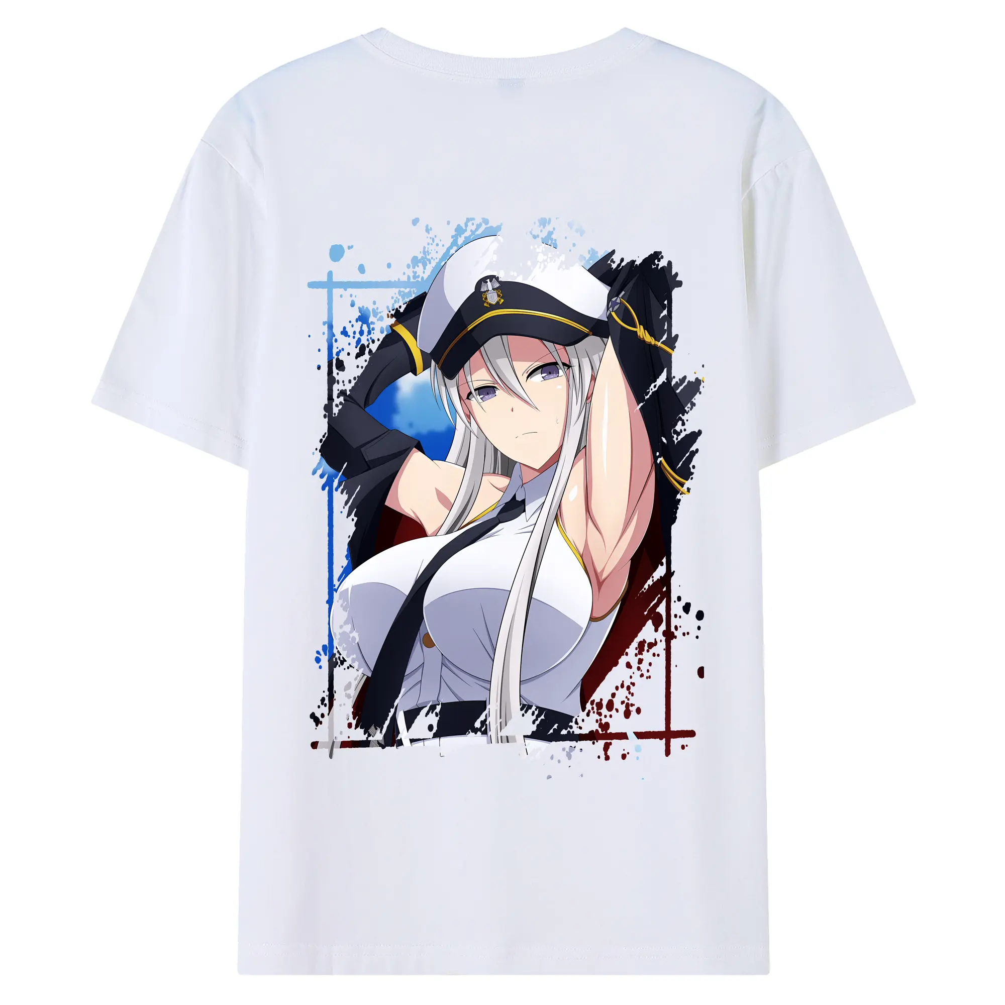 アズールレーン グッズ,エンタープライズ - 綿100％ 半袖Tシャツ ・ バックプリント ・ 快適 通気性 ・ 日常使い 散歩 スポーツ用