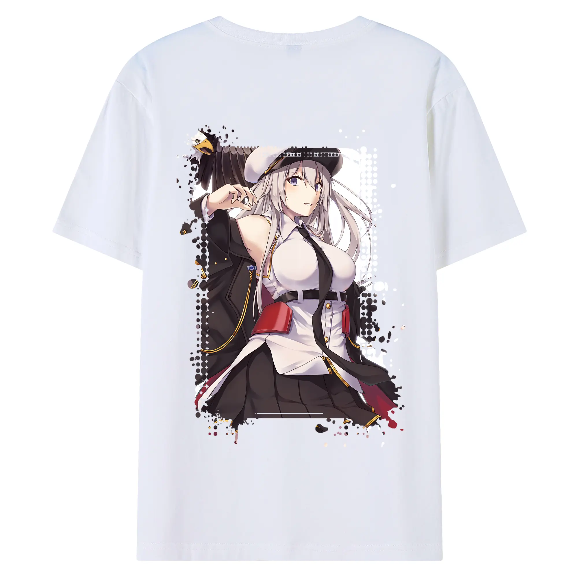 アズールレーン グッズ,エンタープライズ - 綿100％ 半袖Tシャツ ・ バックプリント ・ 快適 通気性 ・ 日常使い 散歩 スポーツ用