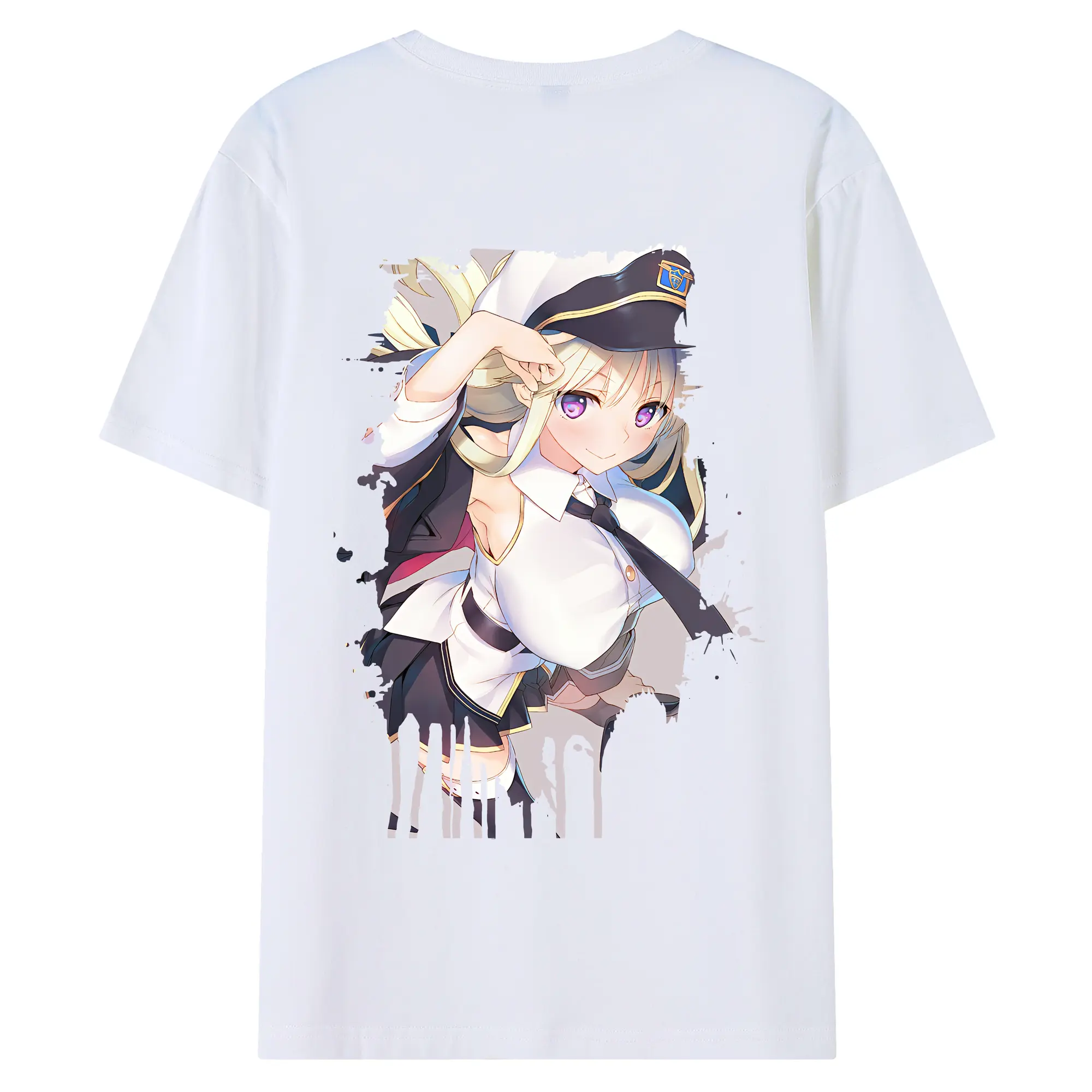 アズールレーン グッズ,エンタープライズ - 綿100％ 半袖Tシャツ ・ バックプリント ・ 快適 通気性 ・ 日常使い 散歩 スポーツ用