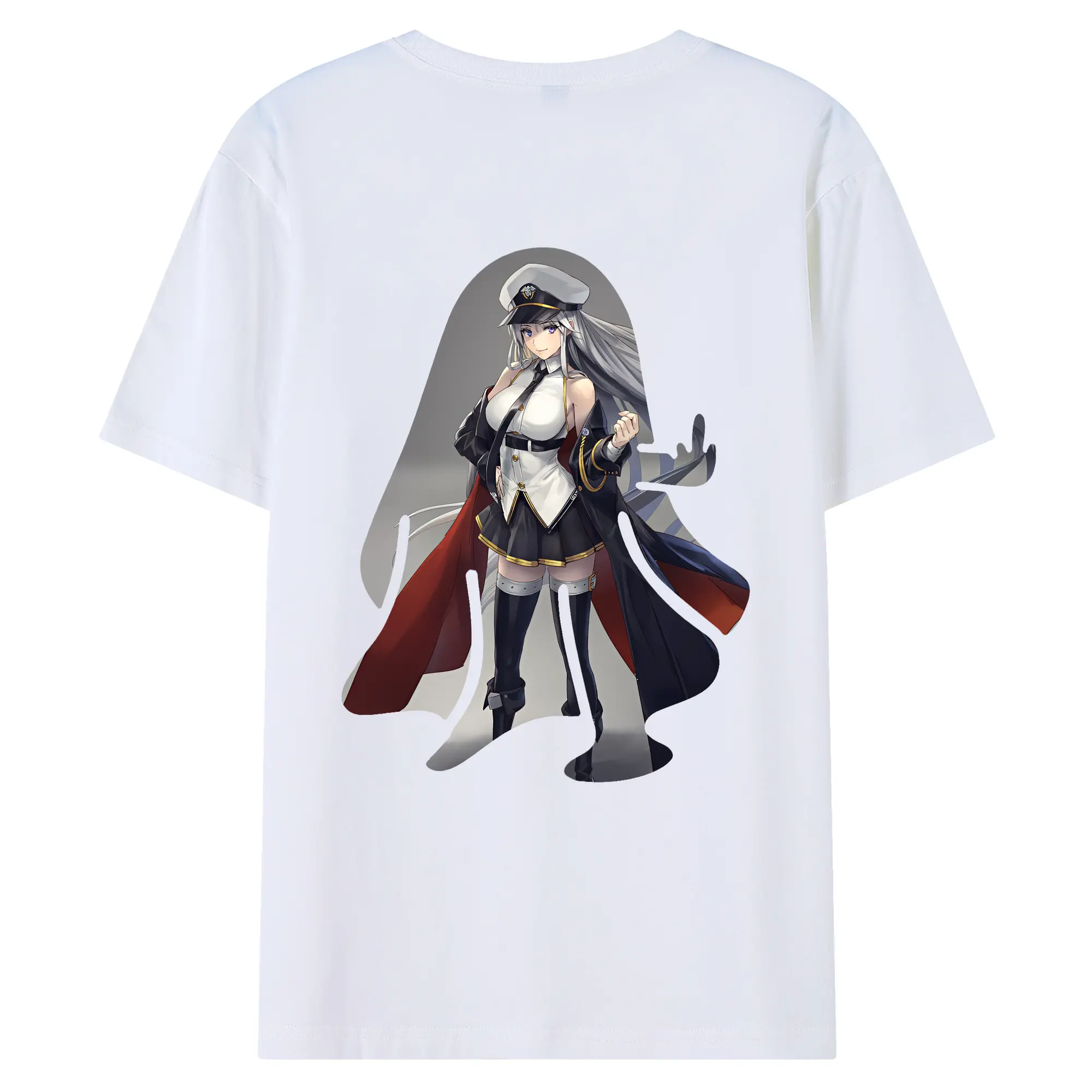 アズールレーン グッズ,エンタープライズ - 綿100％ 半袖Tシャツ ・ バックプリント ・ 快適 通気性 ・ 日常使い 散歩 スポーツ用