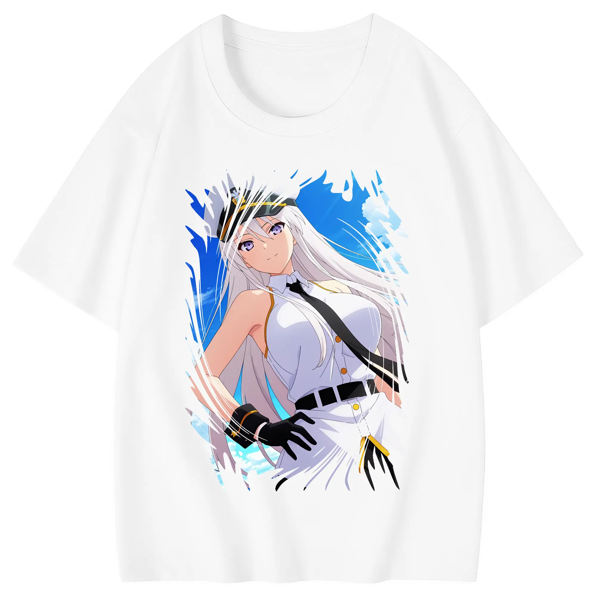 アズールレーン グッズ,エンタープライズ - 綿100％ キッズTシャツ ・ フロントプリント ・ 快適 通気性 ・ スポーツ カジュアル 散歩用