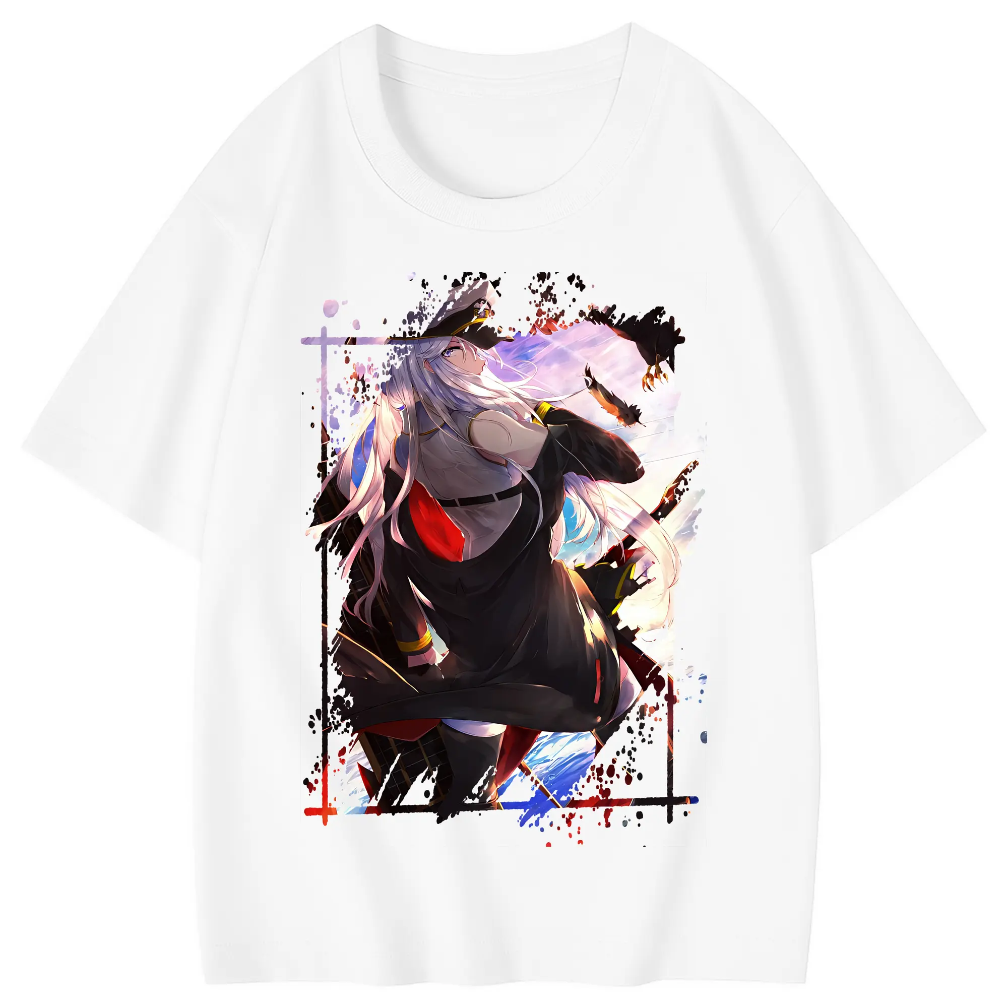 アズールレーン グッズ,エンタープライズ - 綿100％ キッズTシャツ ・ フロントプリント ・ 快適 通気性 ・ スポーツ カジュアル 散歩用