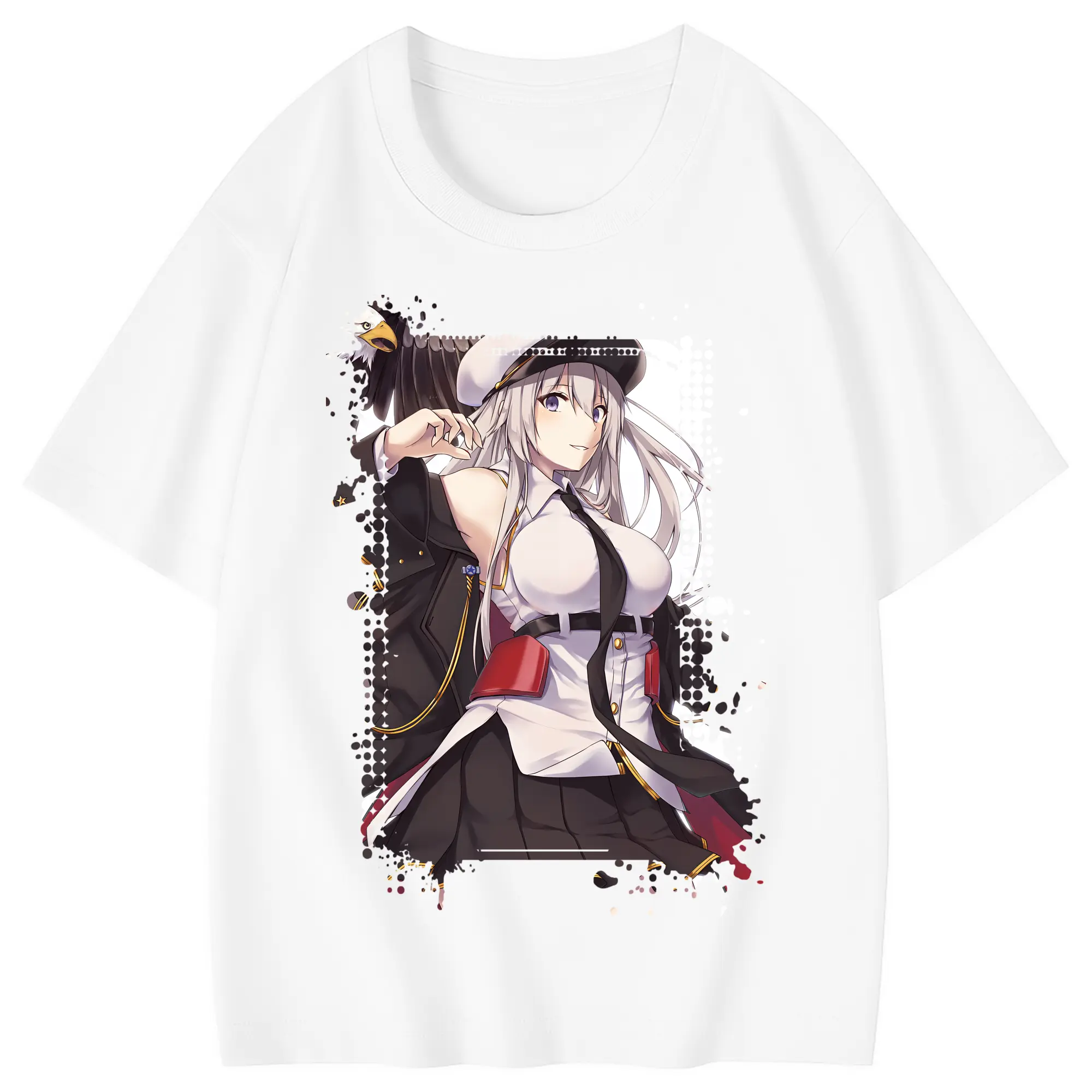 アズールレーン グッズ,エンタープライズ - 綿100％ キッズTシャツ ・ フロントプリント ・ 快適 通気性 ・ スポーツ カジュアル 散歩用