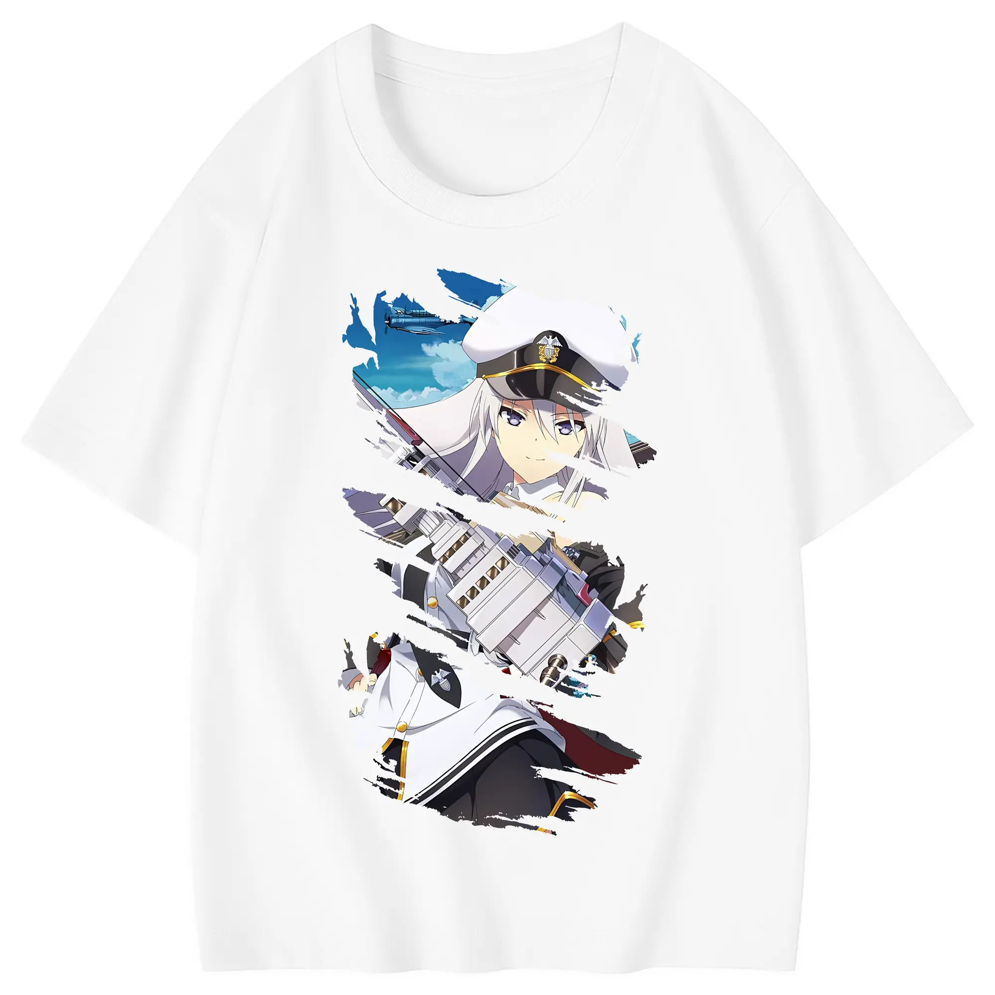 アズールレーン グッズ,エンタープライズ - 綿100％ キッズTシャツ ・ フロントプリント ・ 快適 通気性 ・ スポーツ カジュアル 散歩用