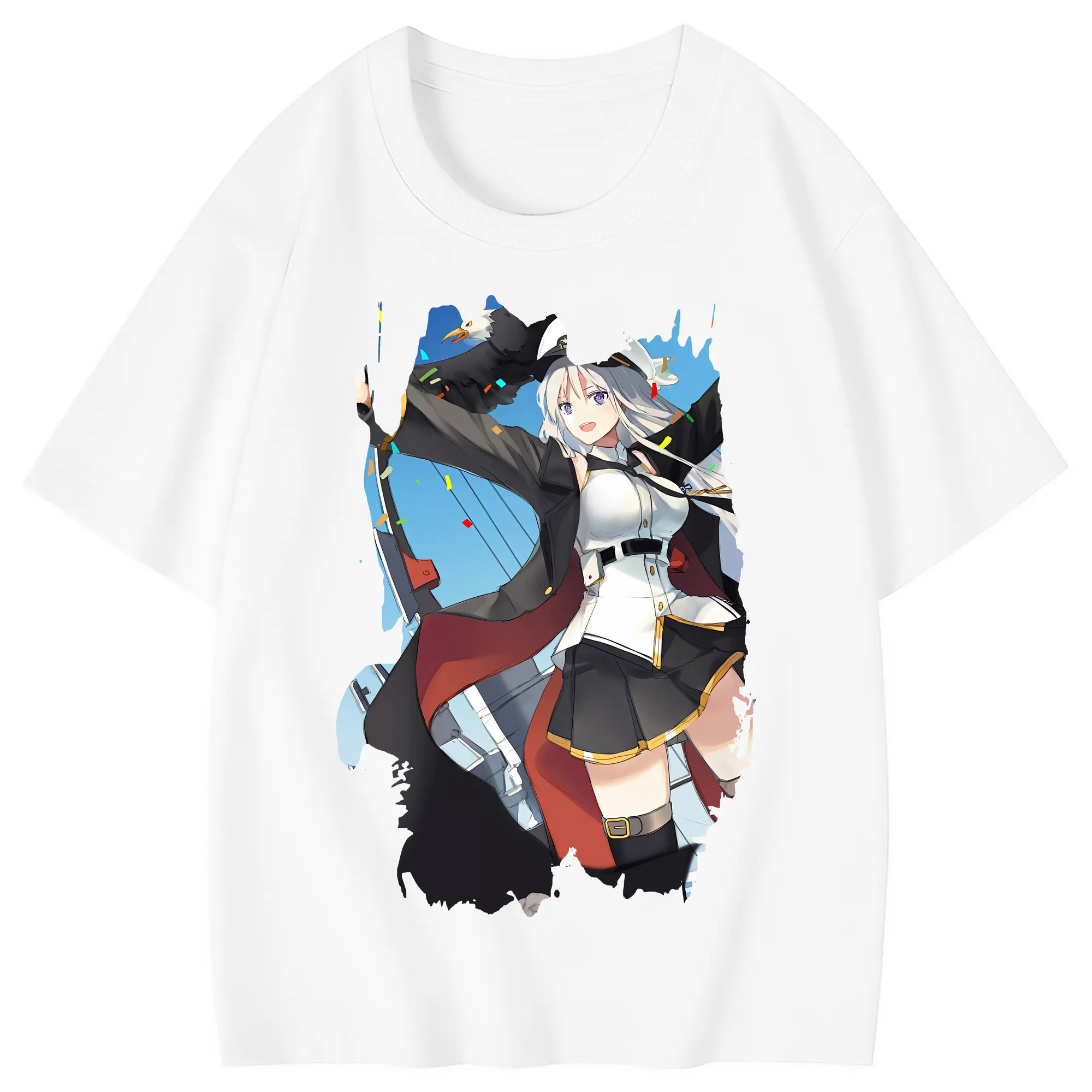 アズールレーン グッズ,エンタープライズ - 綿100％ キッズTシャツ ・ フロントプリント ・ 快適 通気性 ・ スポーツ カジュアル 散歩用