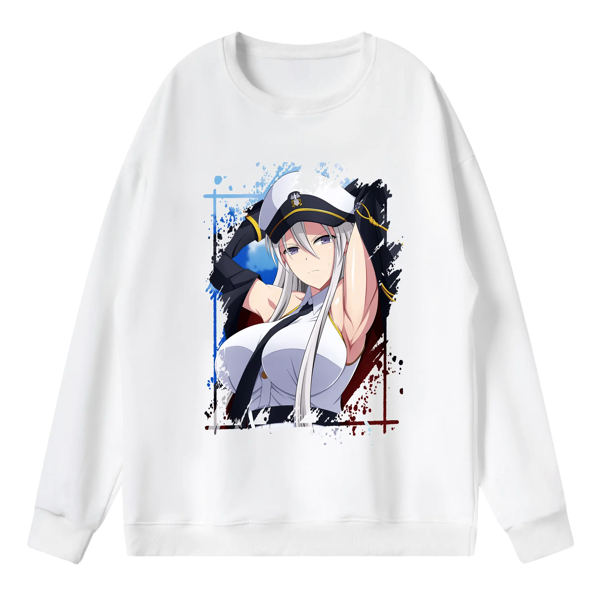 アズールレーン グッズ,エンタープライズ - 薄手 クルーネック スウェット 裏毛260g · ポリエステル 春秋向け カジュアル 男女兼用 · トレーナー デイリー スポーツ 散歩に最適