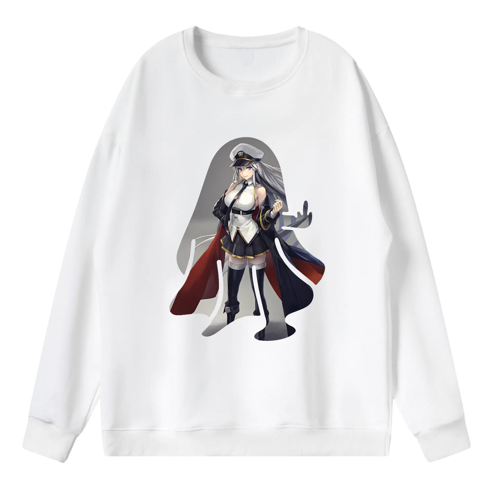 アズールレーン グッズ,エンタープライズ - 薄手 クルーネック スウェット 裏毛260g · ポリエステル 春秋向け カジュアル 男女兼用 · トレーナー デイリー スポーツ 散歩に最適