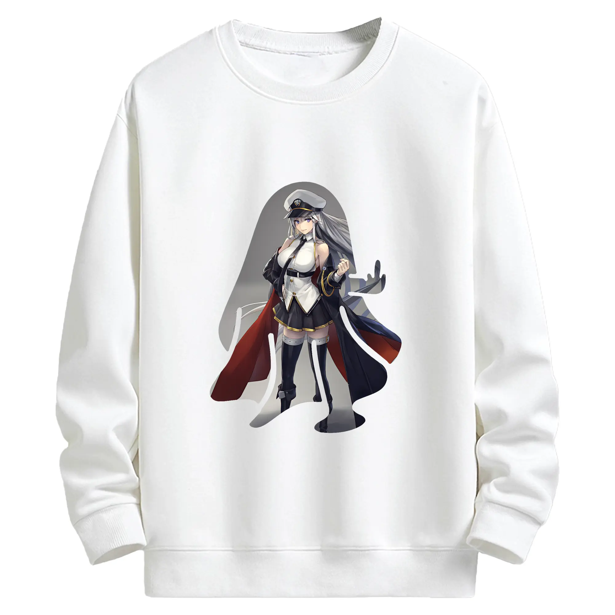 アズールレーン グッズ,エンタープライズ - キッズ クルーネックスウェットシャツ ・ フロントプリント ・ 綿80％ ポリエステル20％ ・ 快適 通学 スポーツ 日常使い お散歩用