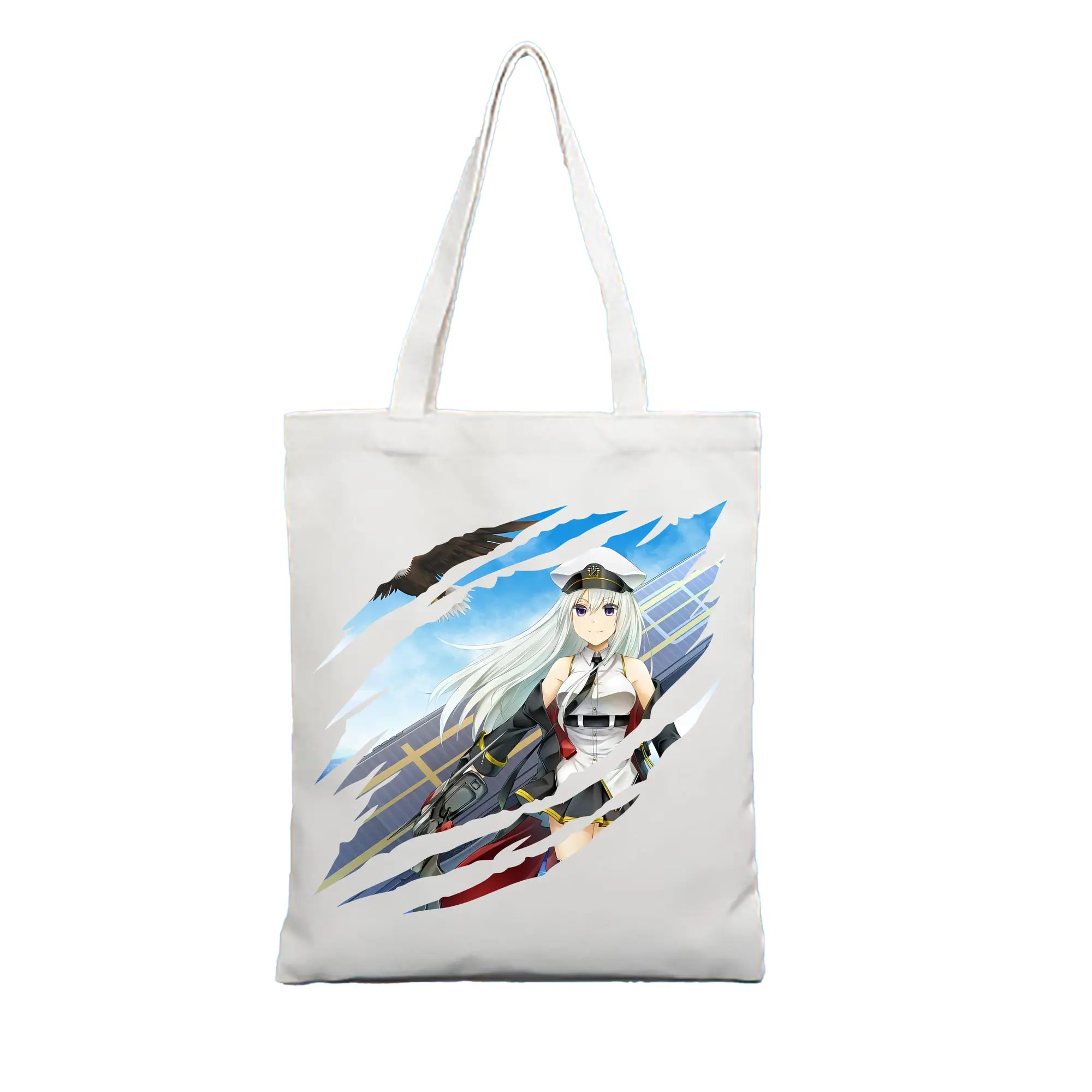 アズールレーン グッズ,エンタープライズ - 縦型キャンバス手提げバッグ（トートバッグ） ・ キャンバス素材 ・ ショッピング用 ・ 軽量 丈夫 お手入れ簡単