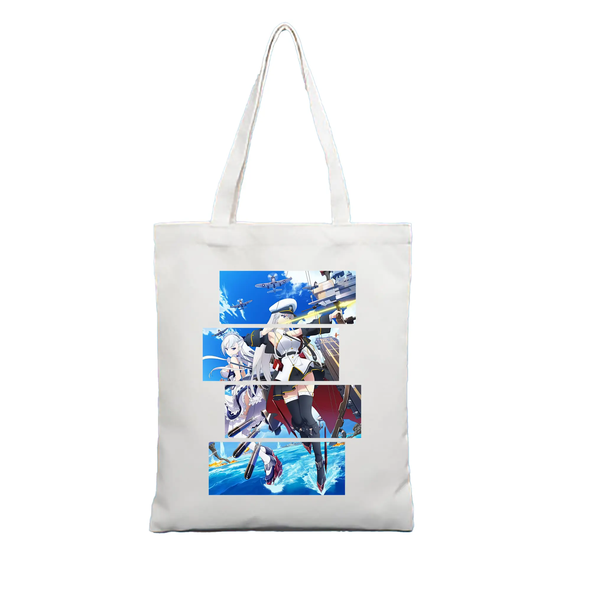 アズールレーン グッズ,エンタープライズ - 縦型キャンバス手提げバッグ（トートバッグ） ・ キャンバス素材 ・ ショッピング用 ・ 軽量 丈夫 お手入れ簡単