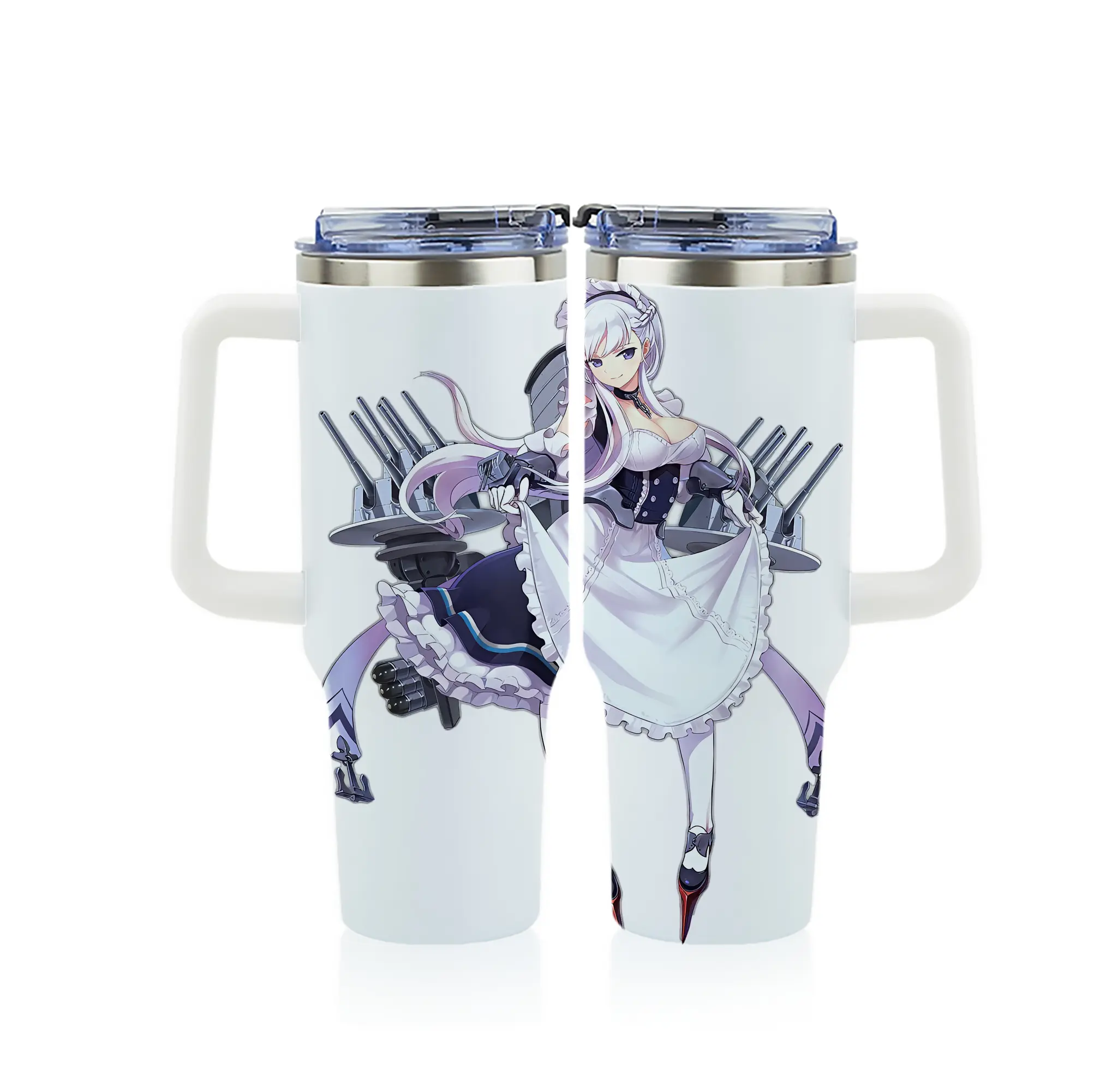 アズールレーン グッズ,ベルファスト - 1200mL フルプリント車用タンブラー ・ 304ステンレス 内側 ・ 201ステンレス 外側 ・ 保温 保冷 ・ 通勤 ドライブ アウトドア用