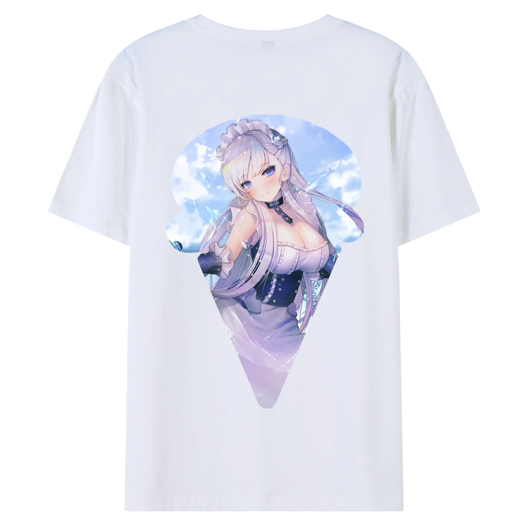 アズールレーン グッズ,ベルファスト - 綿100％ 半袖Tシャツ ・ バックプリント ・ 快適 通気性 ・ 日常使い 散歩 スポーツ用
