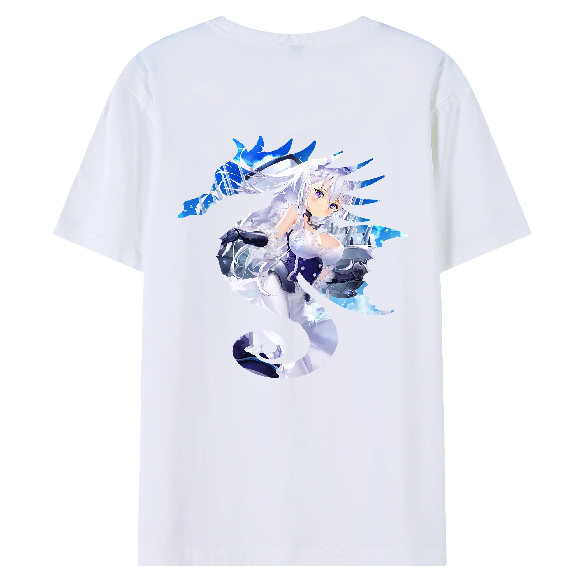 アズールレーン グッズ,ベルファスト - 綿100％ 半袖Tシャツ ・ バックプリント ・ 快適 通気性 ・ 日常使い 散歩 スポーツ用