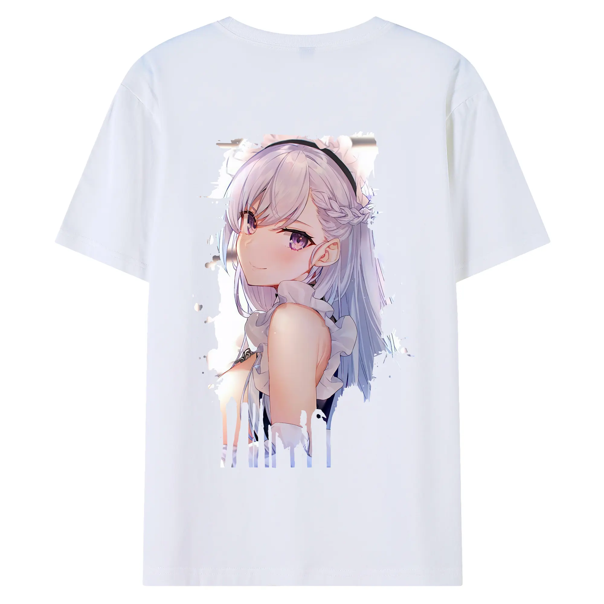 アズールレーン グッズ,ベルファスト - 綿100％ 半袖Tシャツ ・ バックプリント ・ 快適 通気性 ・ 日常使い 散歩 スポーツ用