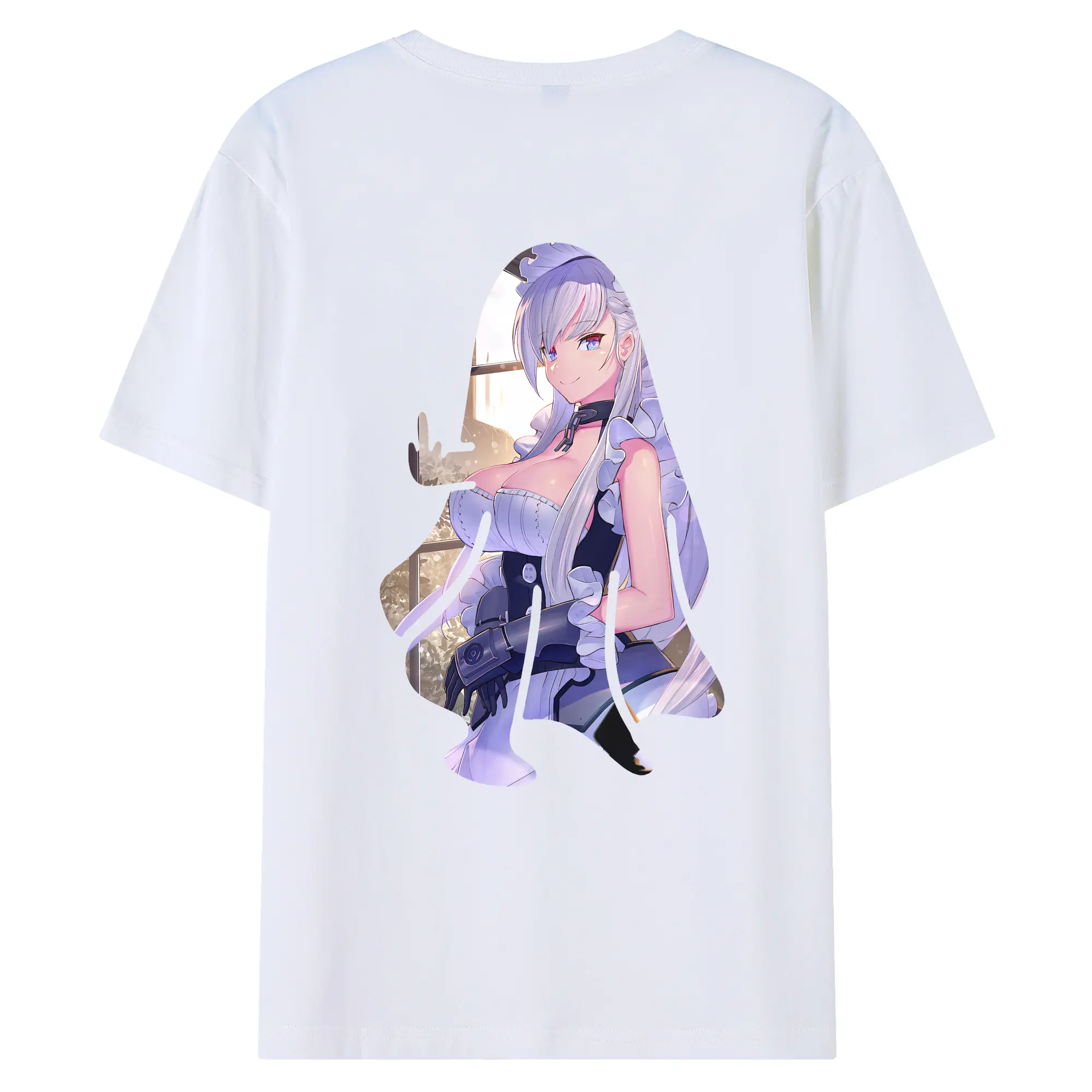 アズールレーン グッズ,ベルファスト - 綿100％ 半袖Tシャツ ・ バックプリント ・ 快適 通気性 ・ 日常使い 散歩 スポーツ用