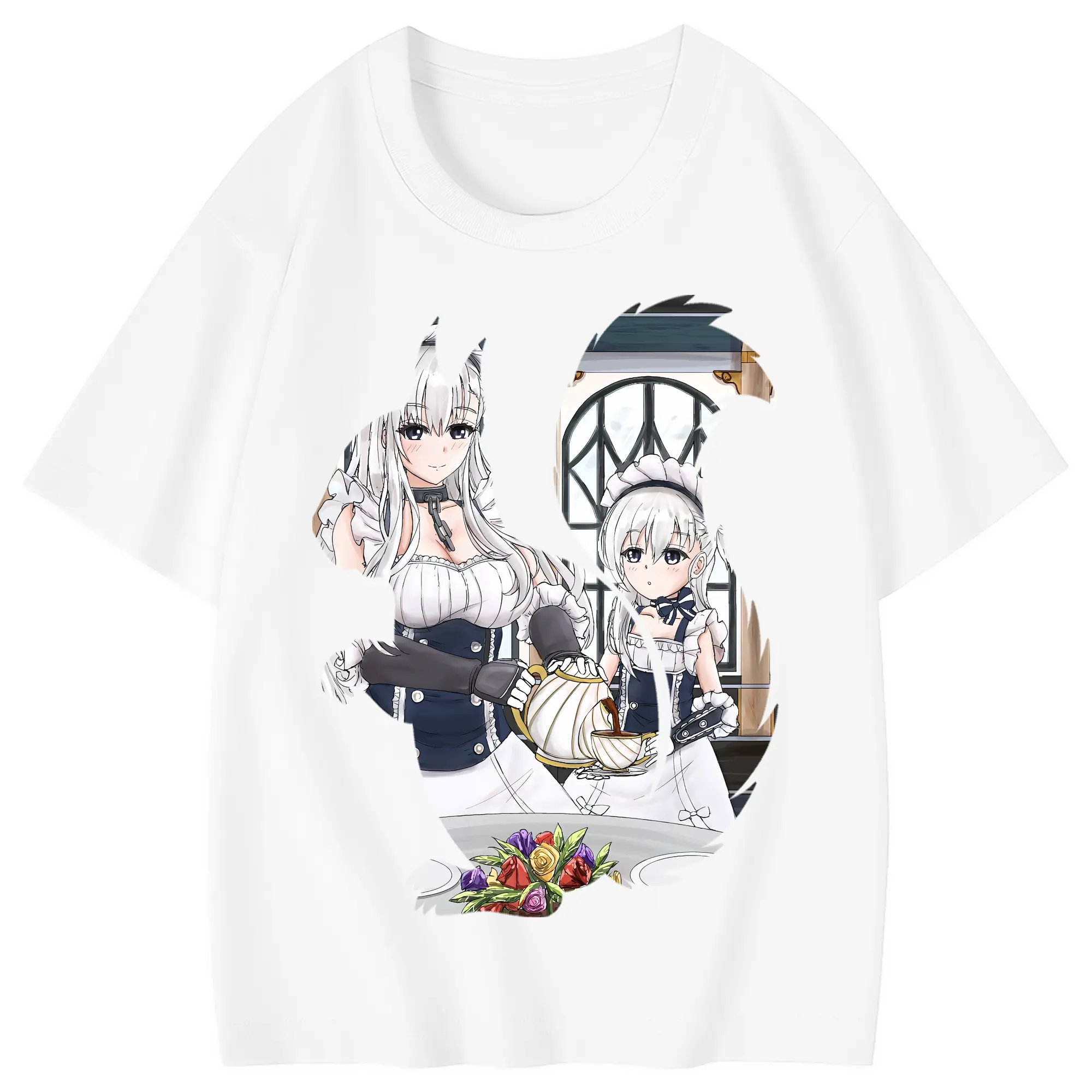 アズールレーン グッズ,ベルファスト - 綿100％ キッズTシャツ ・ フロントプリント ・ 快適 通気性 ・ スポーツ カジュアル 散歩用