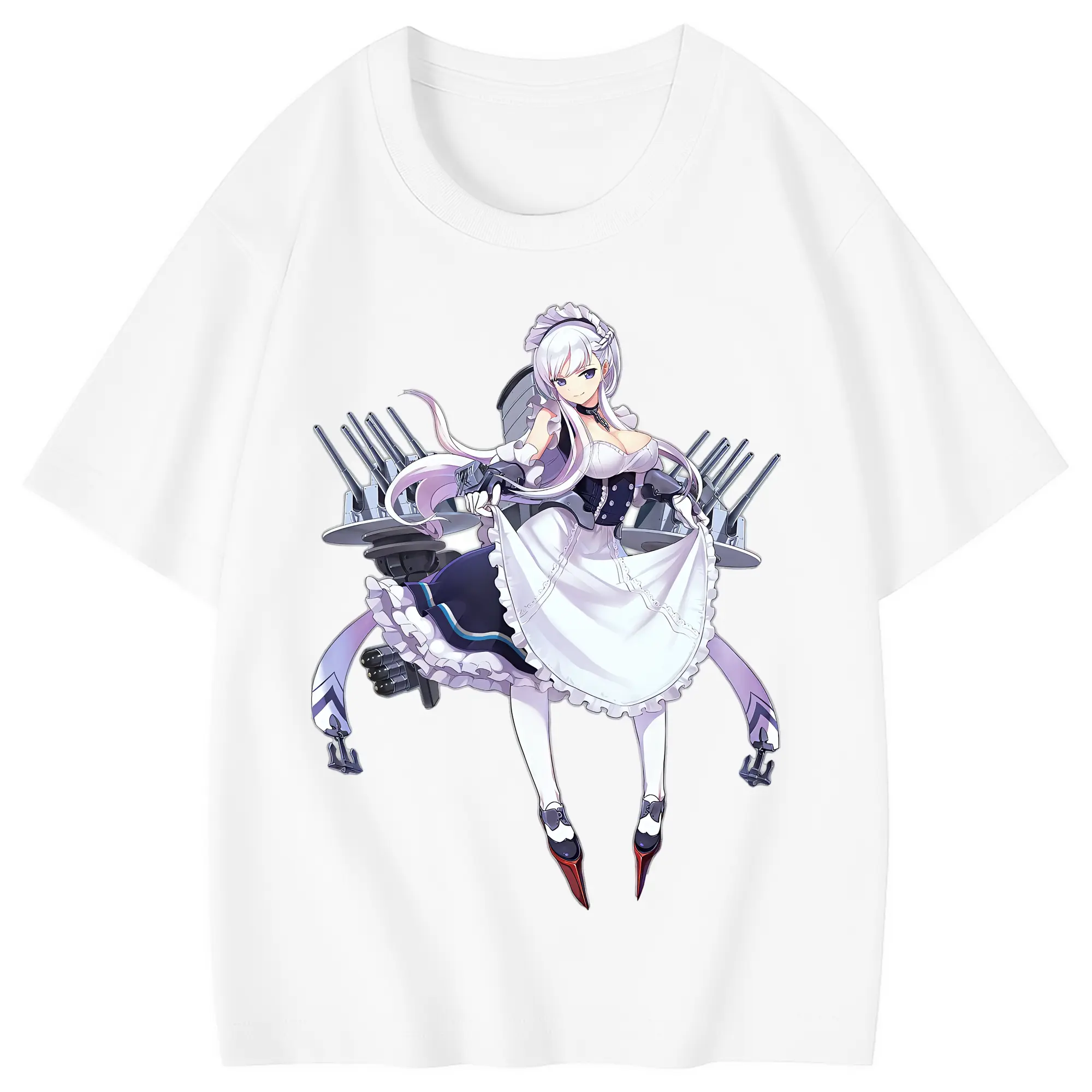 アズールレーン グッズ,ベルファスト - 綿100％ キッズTシャツ ・ フロントプリント ・ 快適 通気性 ・ スポーツ カジュアル 散歩用