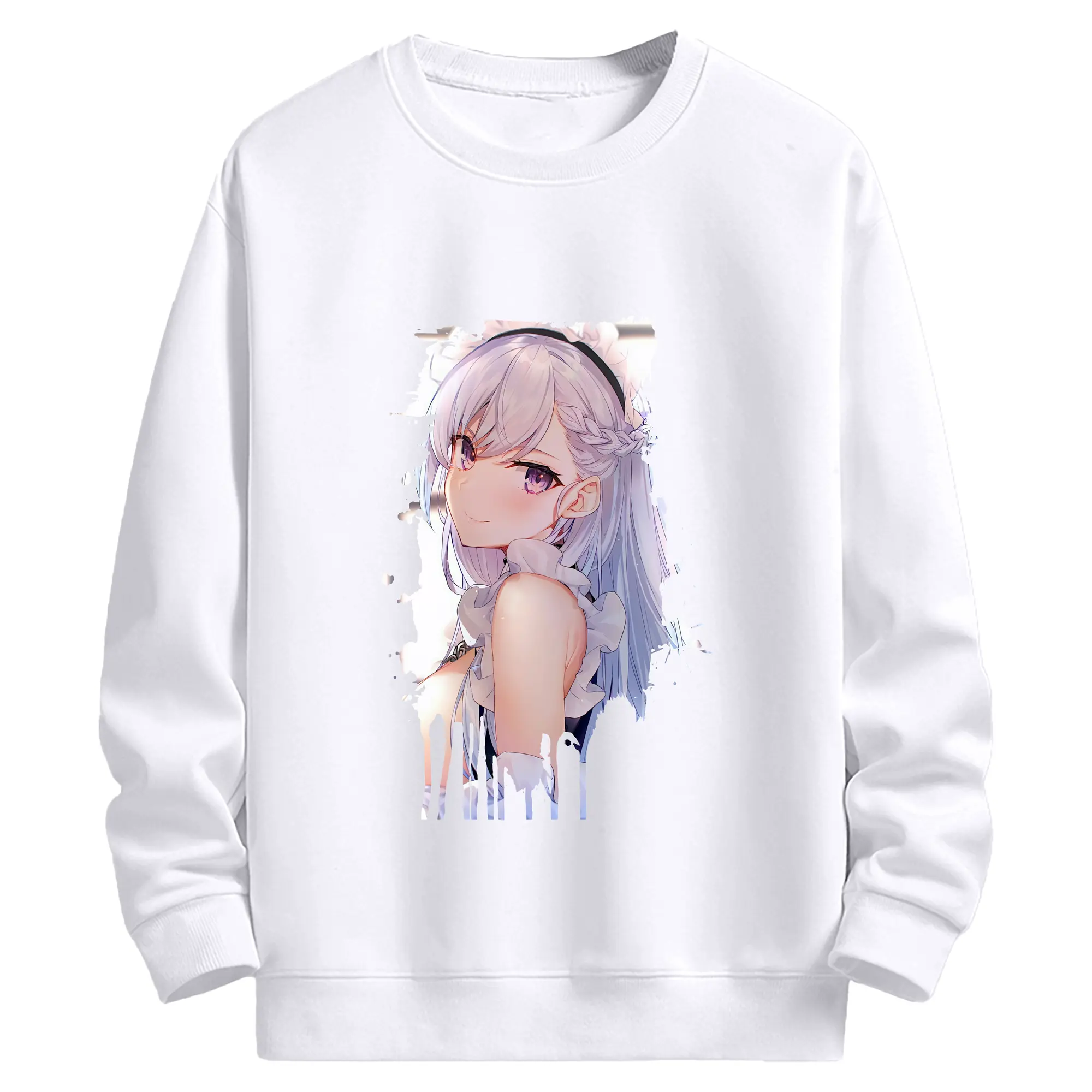 アズールレーン グッズ,ベルファスト - 高品質 クルーネック スウェット ・ コットン59％ ポリエステル41％ ・ ユニセックス 長袖 トレーナー ・ カジュアル デイリー スポーツ 散歩用