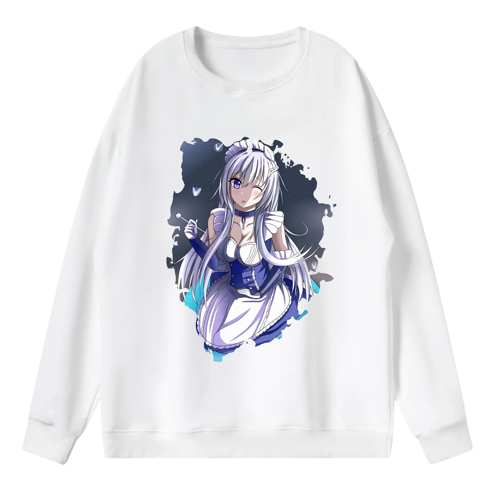 アズールレーン グッズ,ベルファスト - 薄手 クルーネック スウェット 裏毛260g · ポリエステル 春秋向け カジュアル 男女兼用 · トレーナー デイリー スポーツ 散歩に最適