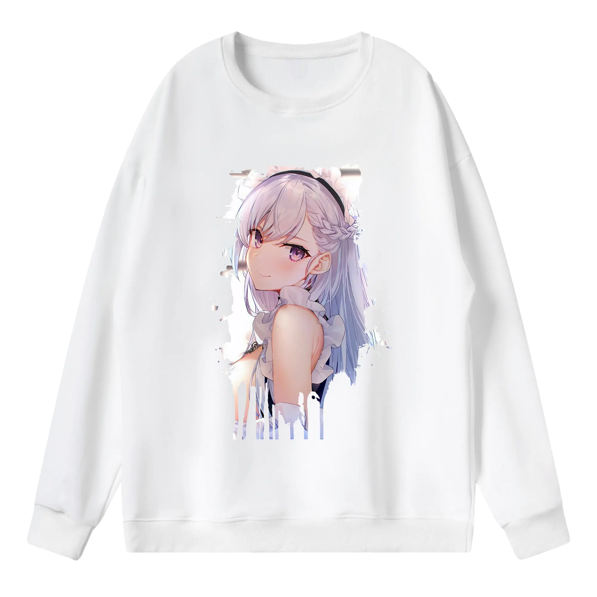 アズールレーン グッズ,ベルファスト - 薄手 クルーネック スウェット 裏毛260g · ポリエステル 春秋向け カジュアル 男女兼用 · トレーナー デイリー スポーツ 散歩に最適