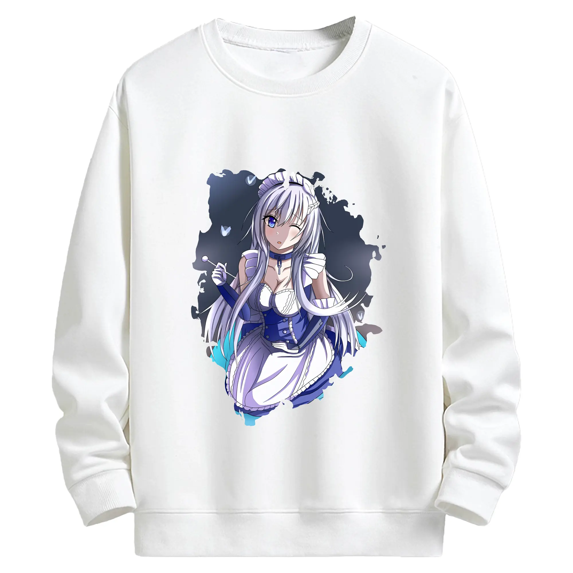 アズールレーン グッズ,ベルファスト - キッズ クルーネックスウェットシャツ ・ フロントプリント ・ 綿80％ ポリエステル20％ ・ 快適 通学 スポーツ 日常使い お散歩用