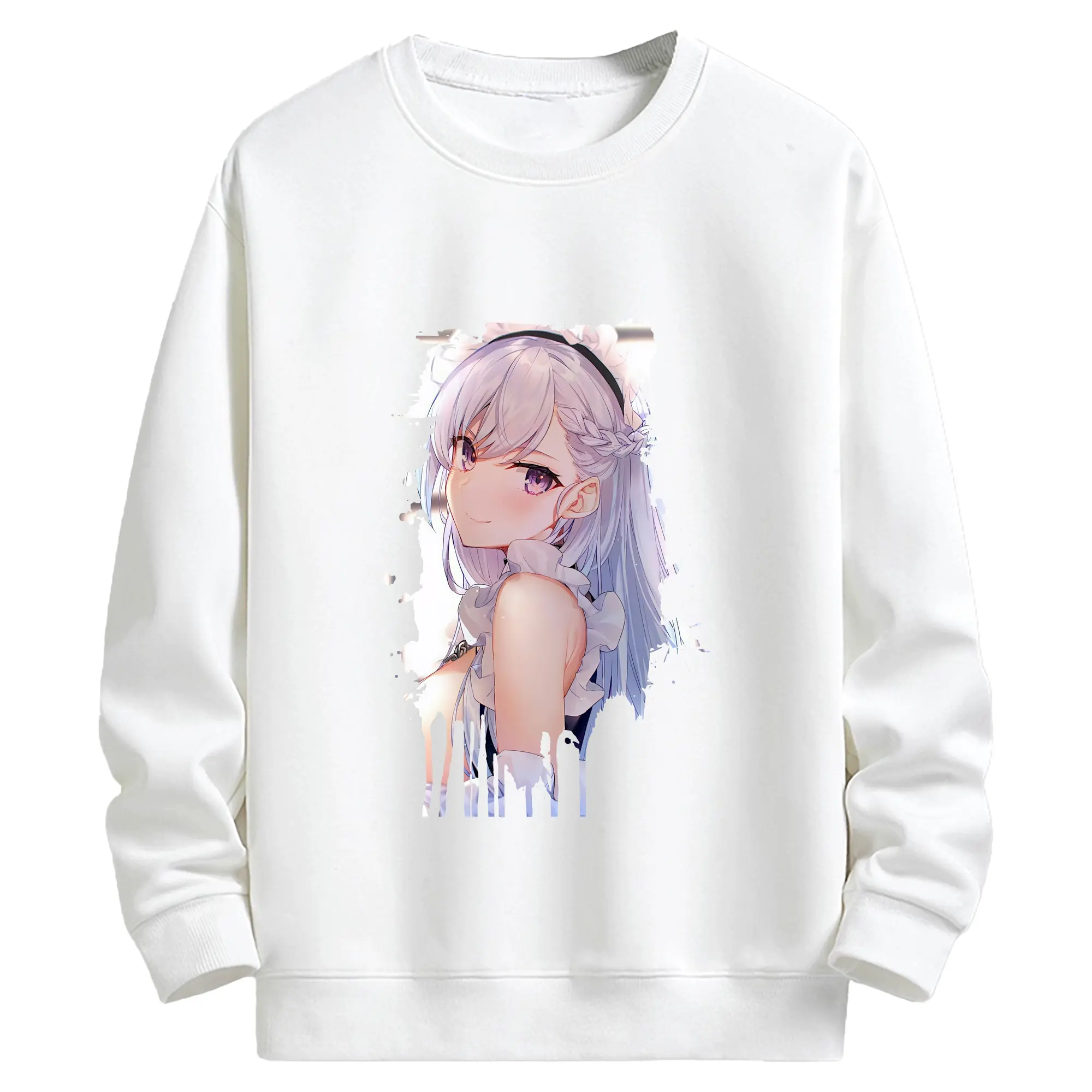 アズールレーン グッズ,ベルファスト - キッズ クルーネックスウェットシャツ ・ フロントプリント ・ 綿80％ ポリエステル20％ ・ 快適 通学 スポーツ 日常使い お散歩用