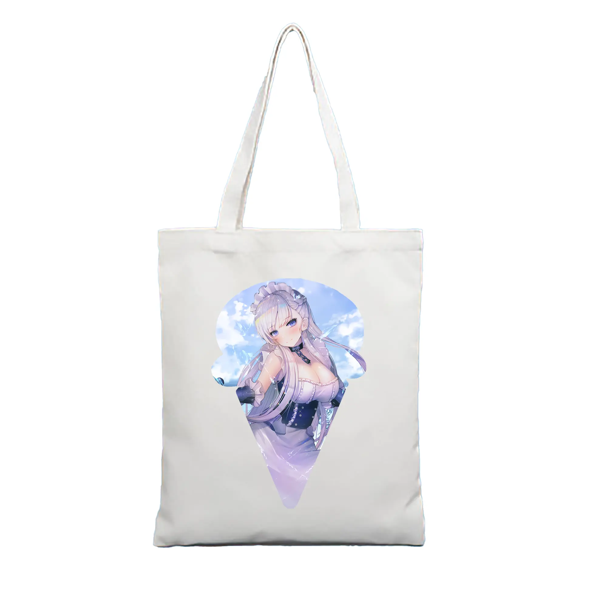 アズールレーン グッズ,ベルファスト - 縦型キャンバス手提げバッグ（トートバッグ） ・ キャンバス素材 ・ ショッピング用 ・ 軽量 丈夫 お手入れ簡単