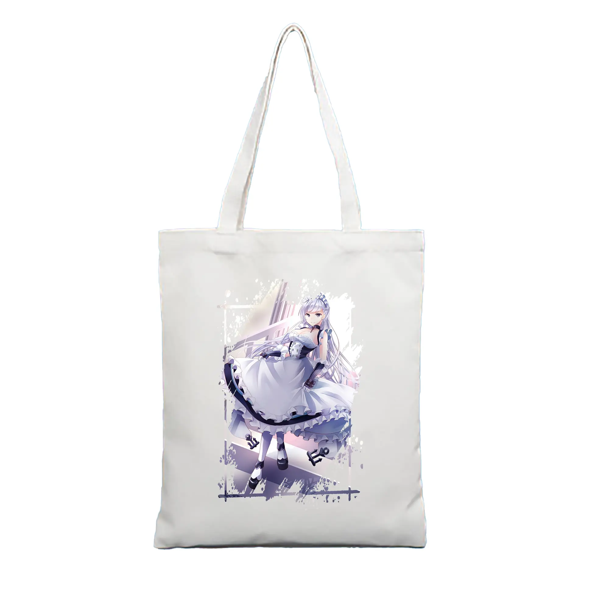 アズールレーン グッズ,ベルファスト - 縦型キャンバス手提げバッグ（トートバッグ） ・ キャンバス素材 ・ ショッピング用 ・ 軽量 丈夫 お手入れ簡単