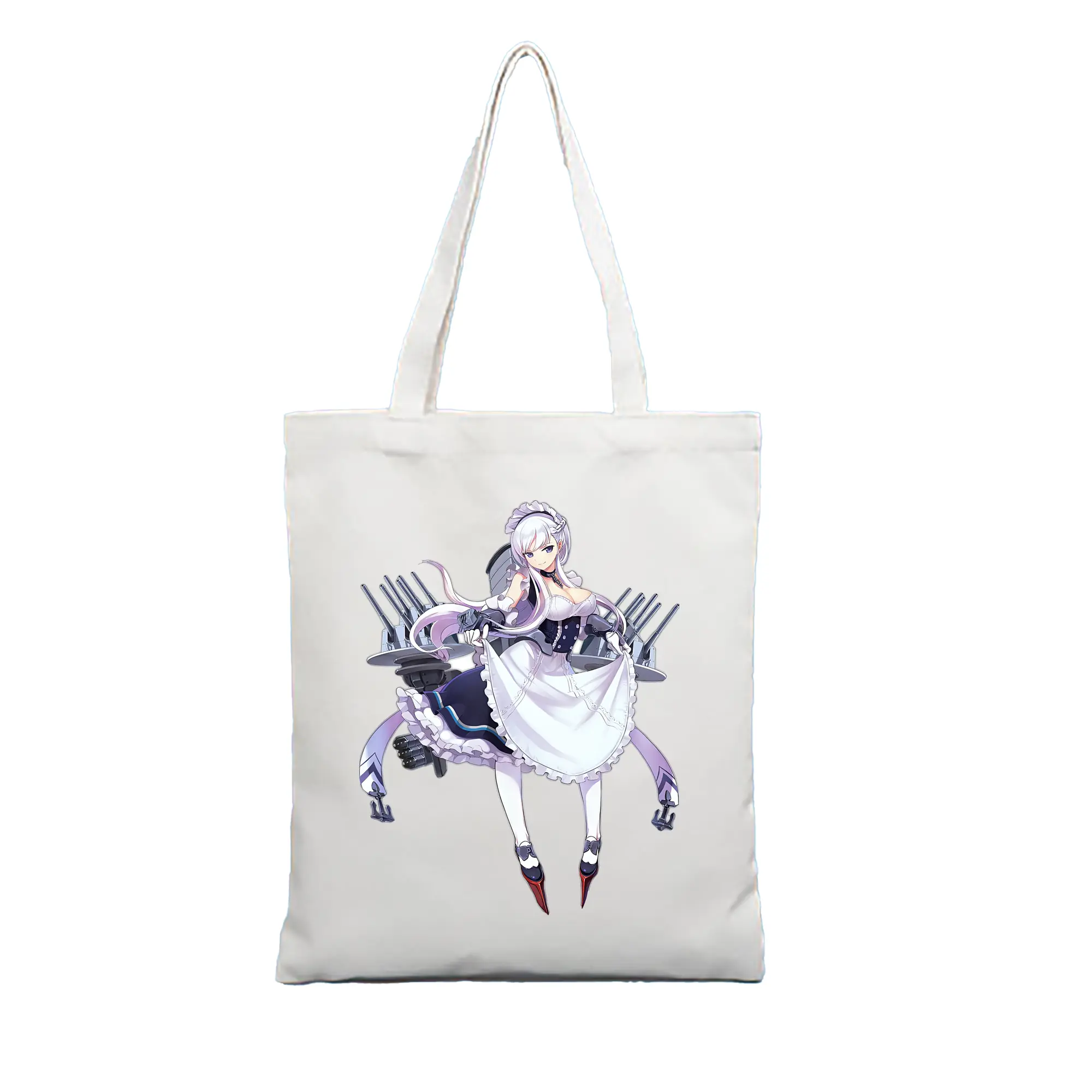 アズールレーン グッズ,ベルファスト - 縦型キャンバス手提げバッグ（トートバッグ） ・ キャンバス素材 ・ ショッピング用 ・ 軽量 丈夫 お手入れ簡単