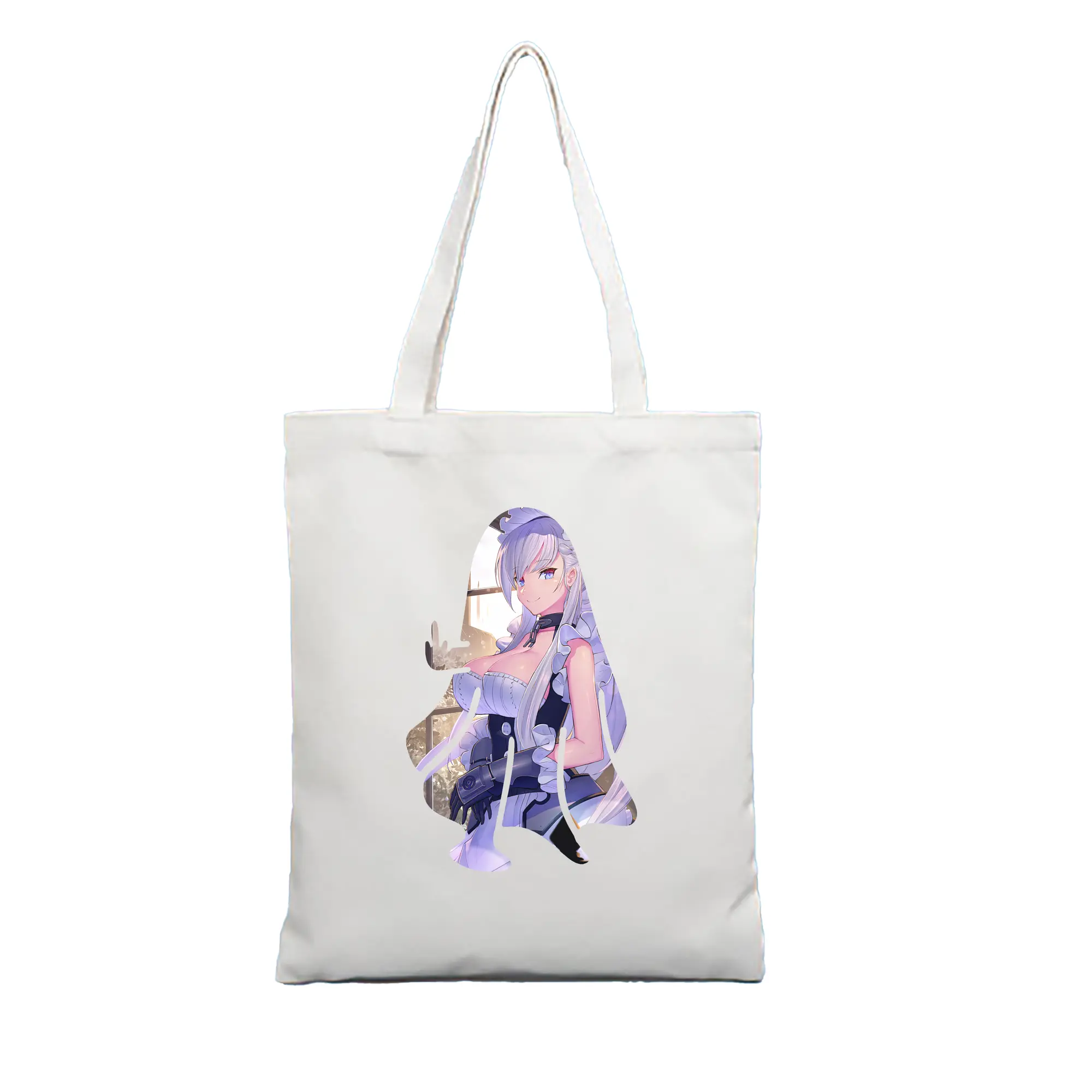 アズールレーン グッズ,ベルファスト - 縦型キャンバス手提げバッグ（トートバッグ） ・ キャンバス素材 ・ ショッピング用 ・ 軽量 丈夫 お手入れ簡単