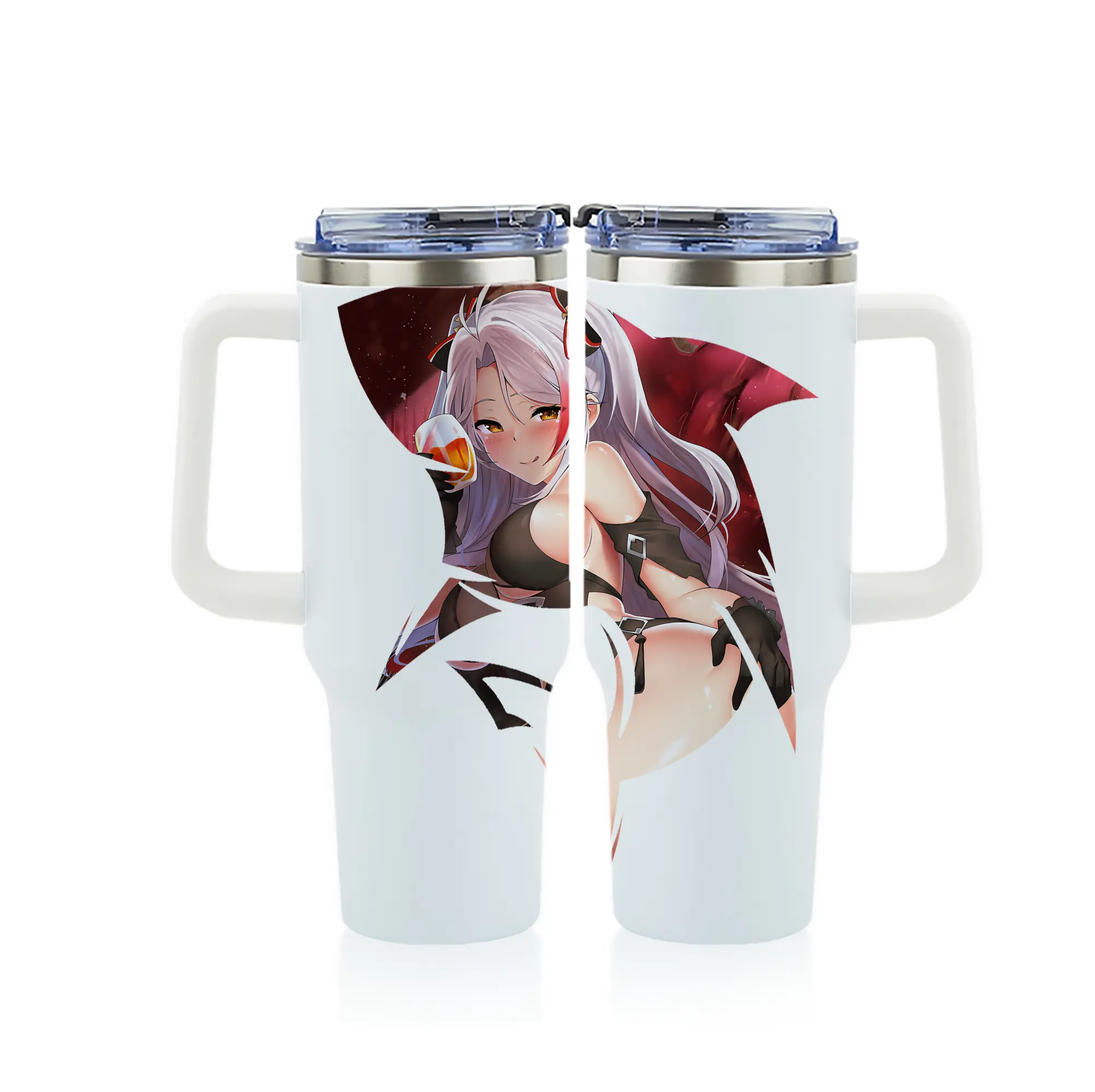 アズールレーン グッズ,プリンツ・オイゲン - 1200mL フルプリント車用タンブラー ・ 304ステンレス 内側 ・ 201ステンレス 外側 ・ 保温 保冷 ・ 通勤 ドライブ アウトドア用