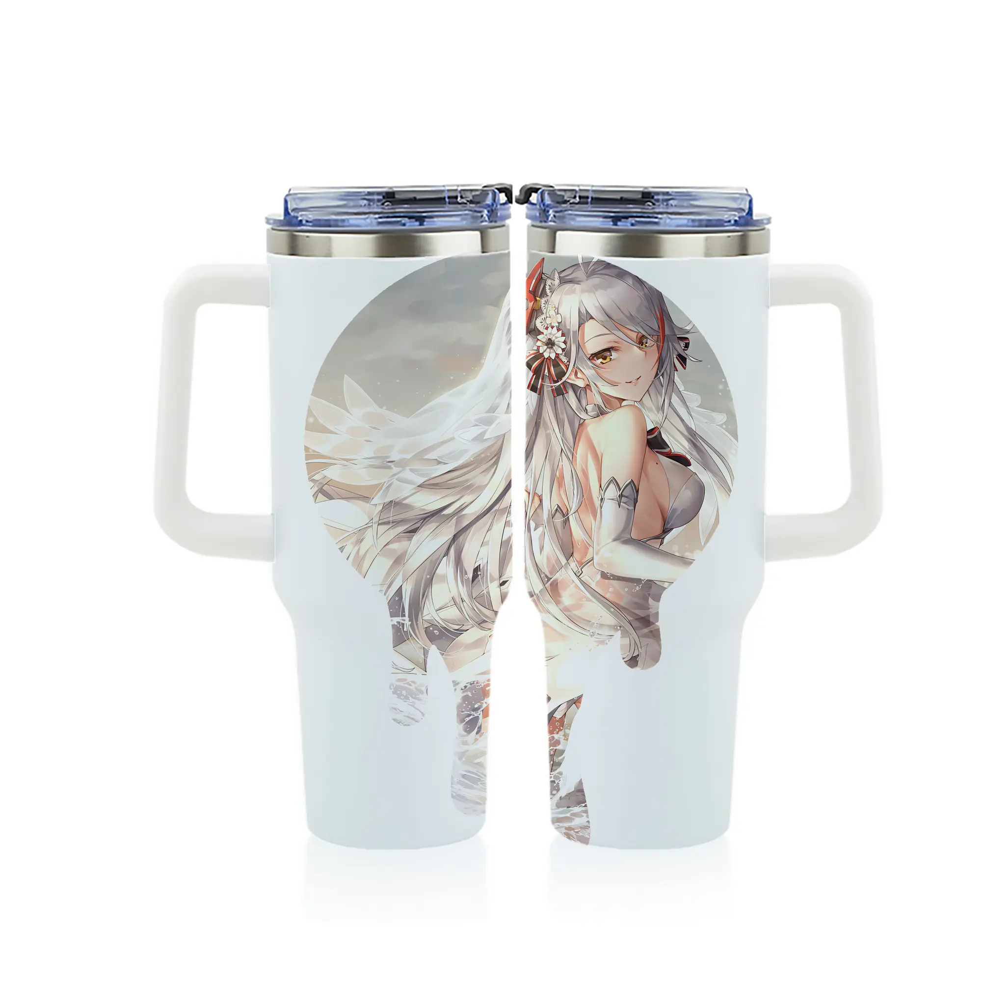 アズールレーン グッズ,プリンツ・オイゲン - 1200mL フルプリント車用タンブラー ・ 304ステンレス 内側 ・ 201ステンレス 外側 ・ 保温 保冷 ・ 通勤 ドライブ アウトドア用