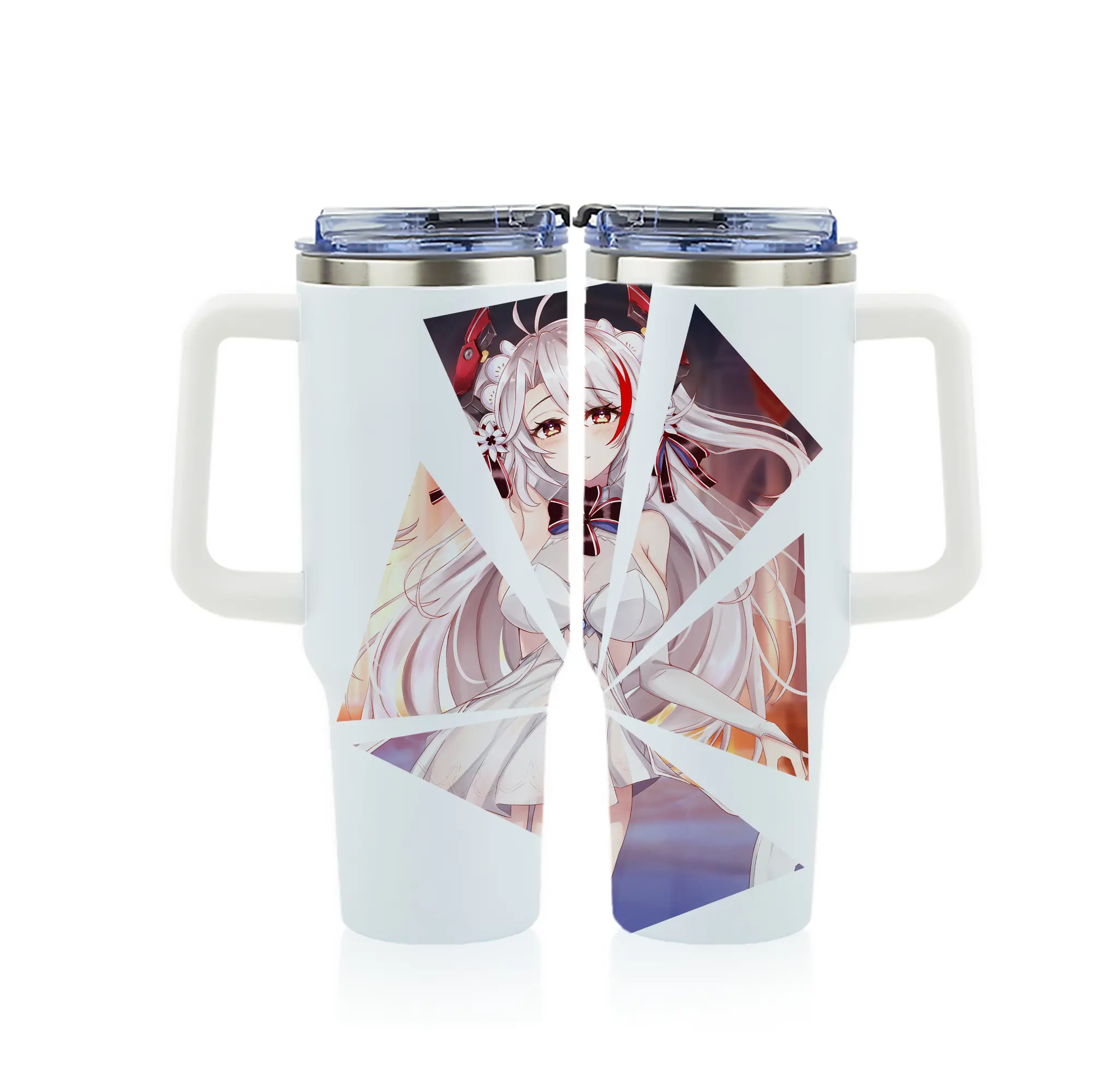 アズールレーン グッズ,プリンツ・オイゲン - 1200mL フルプリント車用タンブラー ・ 304ステンレス 内側 ・ 201ステンレス 外側 ・ 保温 保冷 ・ 通勤 ドライブ アウトドア用