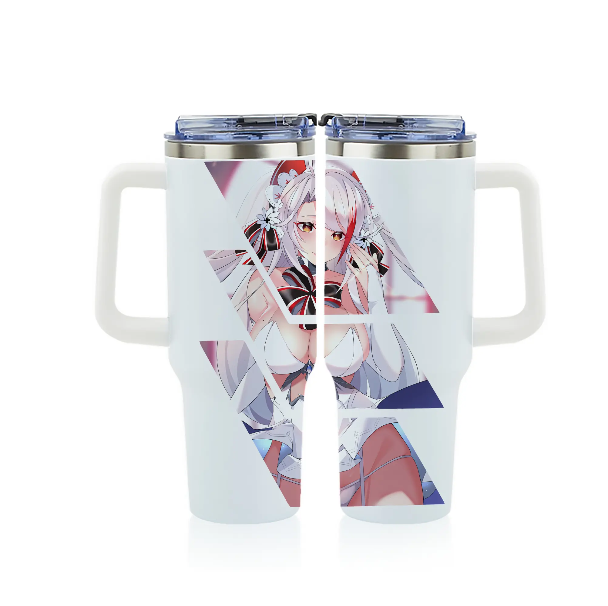 アズールレーン グッズ,プリンツ・オイゲン - 1200mL フルプリント車用タンブラー ・ 304ステンレス 内側 ・ 201ステンレス 外側 ・ 保温 保冷 ・ 通勤 ドライブ アウトドア用