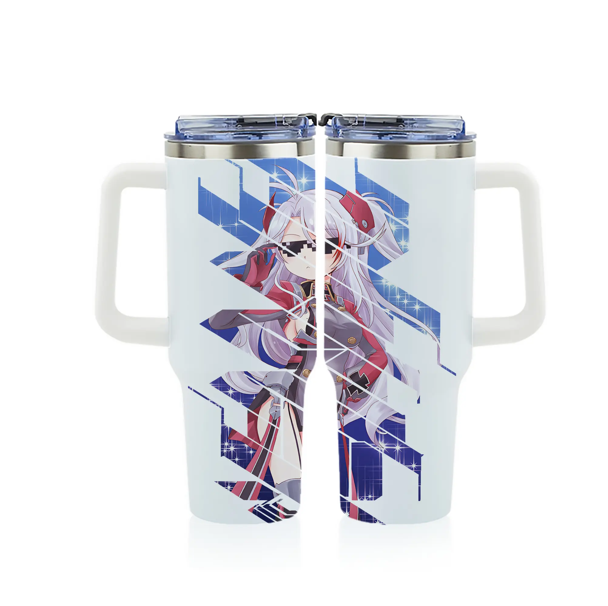 アズールレーン グッズ,プリンツ・オイゲン - 1200mL フルプリント車用タンブラー ・ 304ステンレス 内側 ・ 201ステンレス 外側 ・ 保温 保冷 ・ 通勤 ドライブ アウトドア用