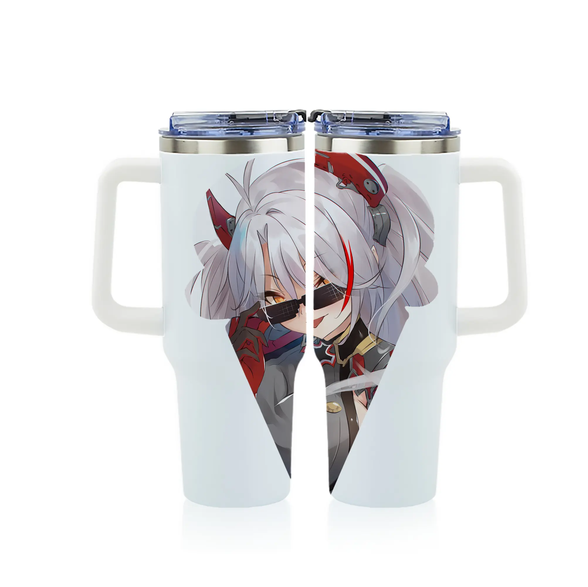 アズールレーン グッズ,プリンツ・オイゲン - 1200mL フルプリント車用タンブラー ・ 304ステンレス 内側 ・ 201ステンレス 外側 ・ 保温 保冷 ・ 通勤 ドライブ アウトドア用