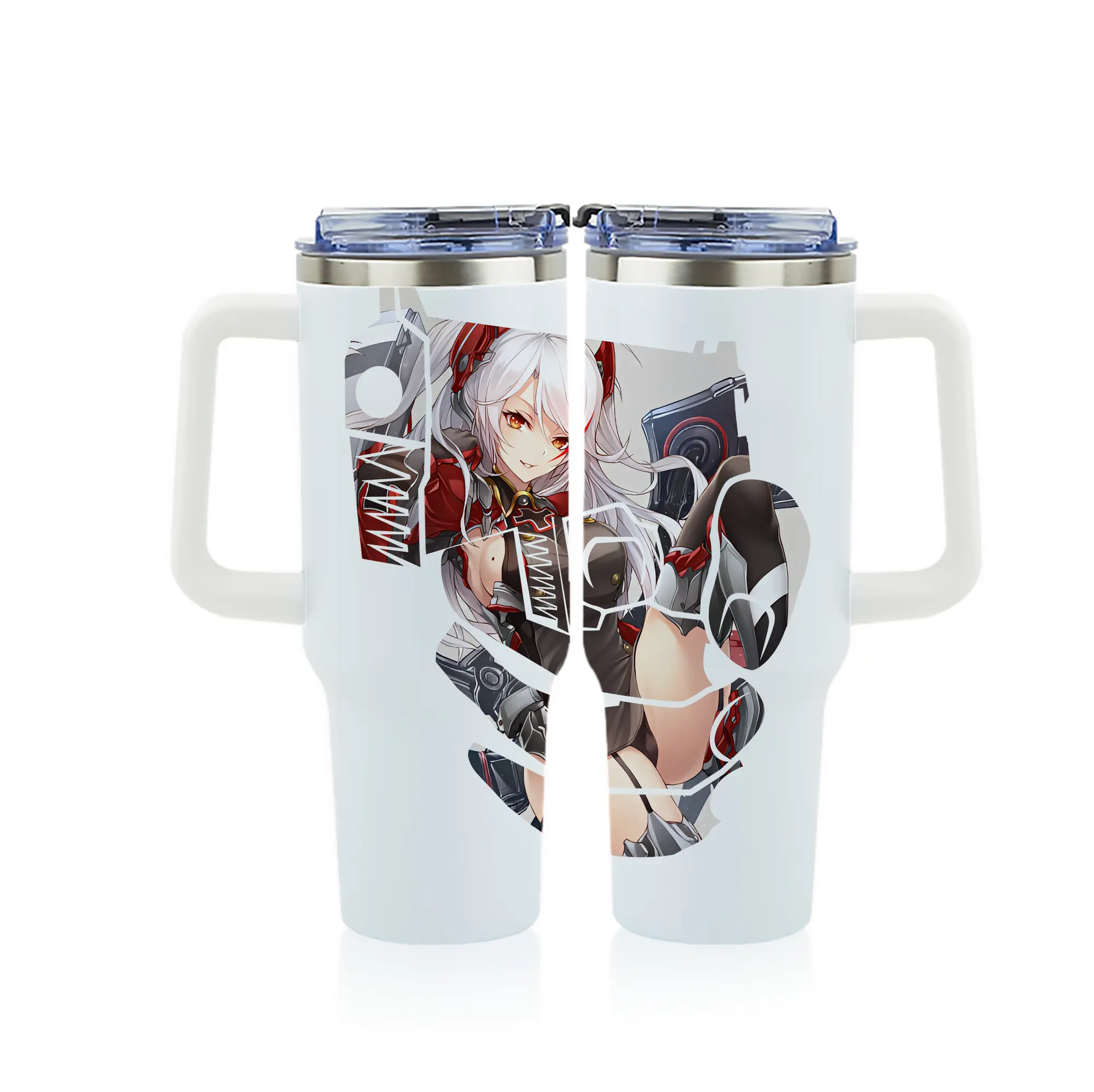 アズールレーン グッズ,プリンツ・オイゲン - 1200mL フルプリント車用タンブラー ・ 304ステンレス 内側 ・ 201ステンレス 外側 ・ 保温 保冷 ・ 通勤 ドライブ アウトドア用