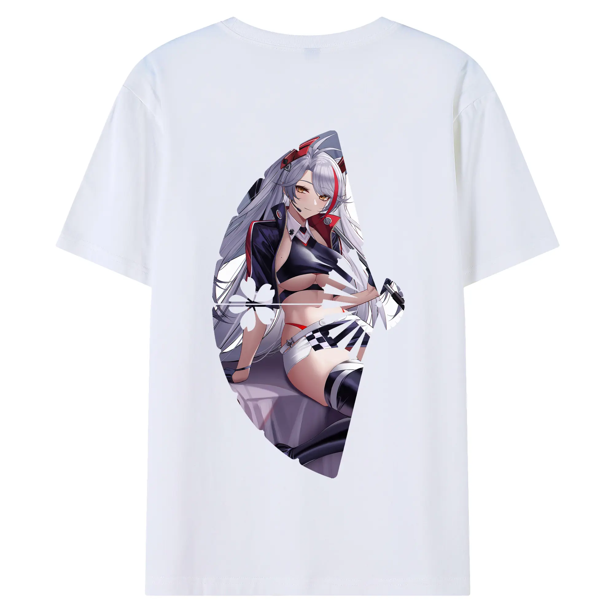 アズールレーン グッズ,プリンツ・オイゲン - 綿100％ 半袖Tシャツ ・ バックプリント ・ 快適 通気性 ・ 日常使い 散歩 スポーツ用