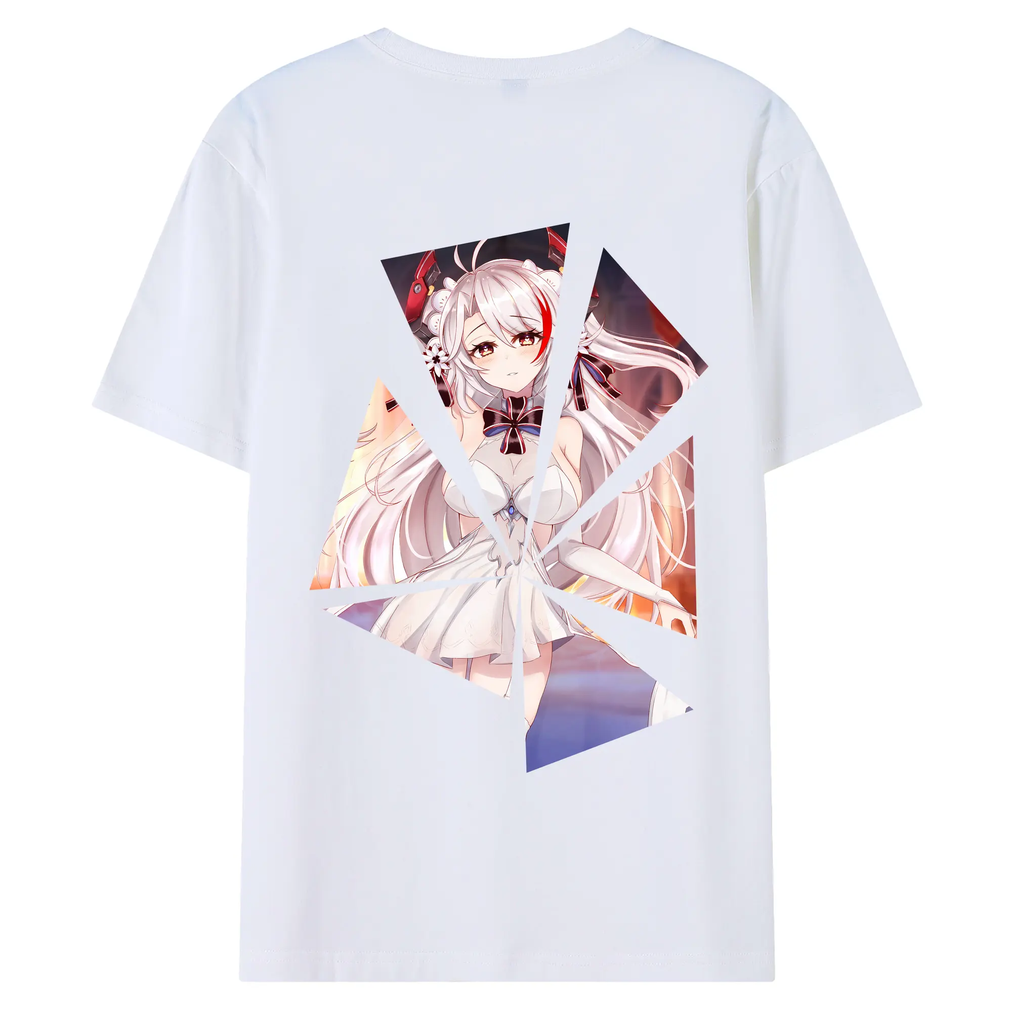 アズールレーン グッズ,プリンツ・オイゲン - 綿100％ 半袖Tシャツ ・ バックプリント ・ 快適 通気性 ・ 日常使い 散歩 スポーツ用