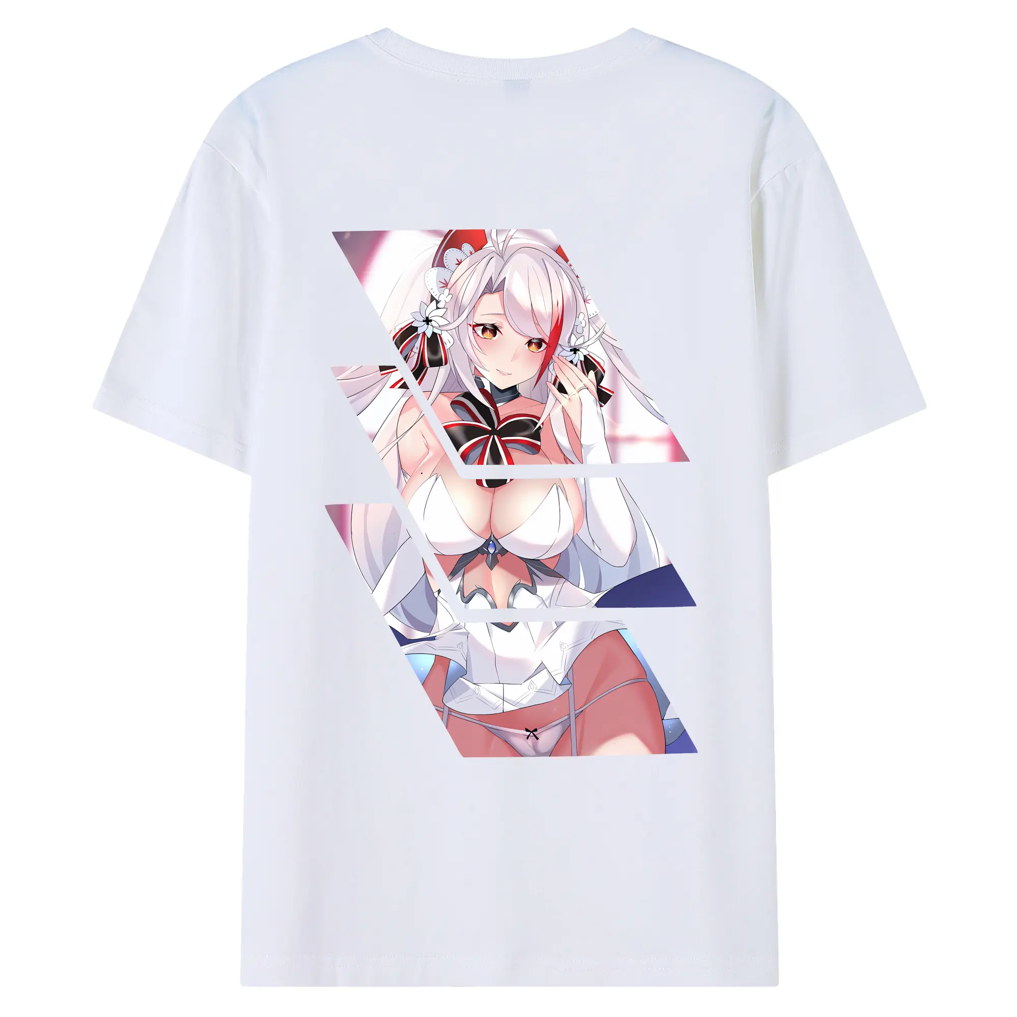 アズールレーン グッズ,プリンツ・オイゲン - 綿100％ 半袖Tシャツ ・ バックプリント ・ 快適 通気性 ・ 日常使い 散歩 スポーツ用